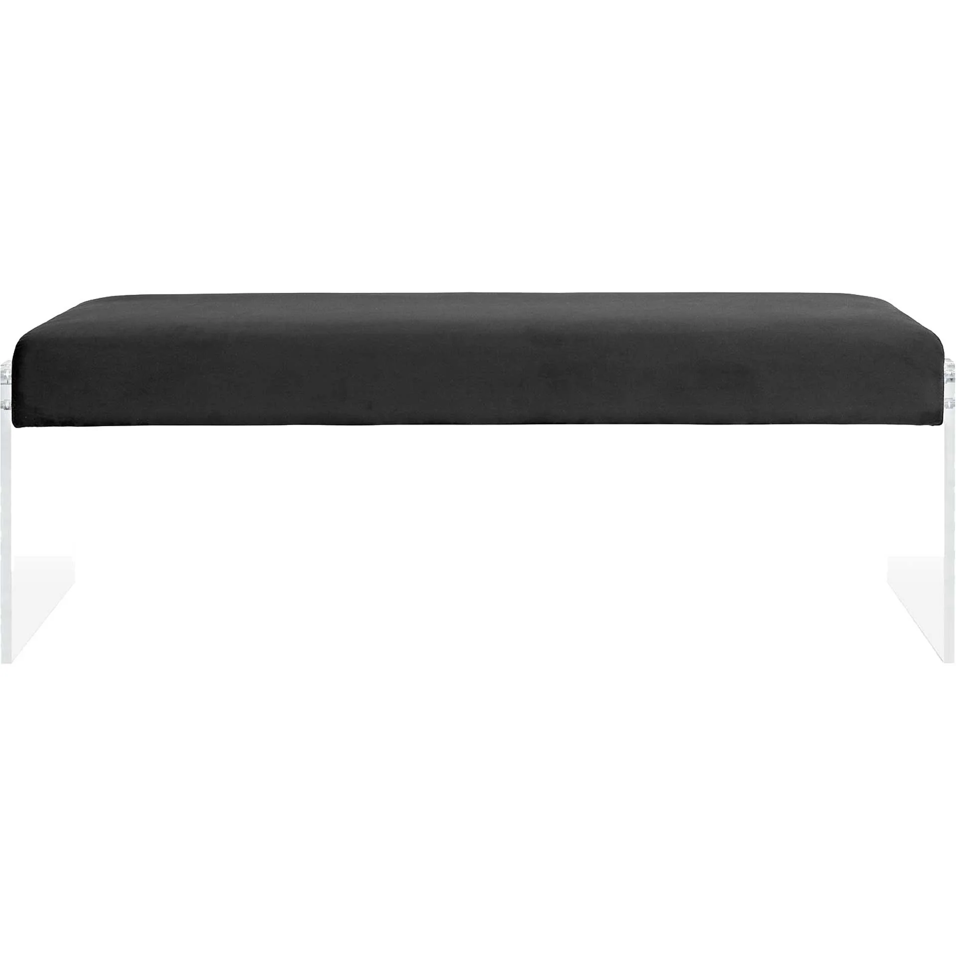 Rome Velvet Bench Black - Image 2