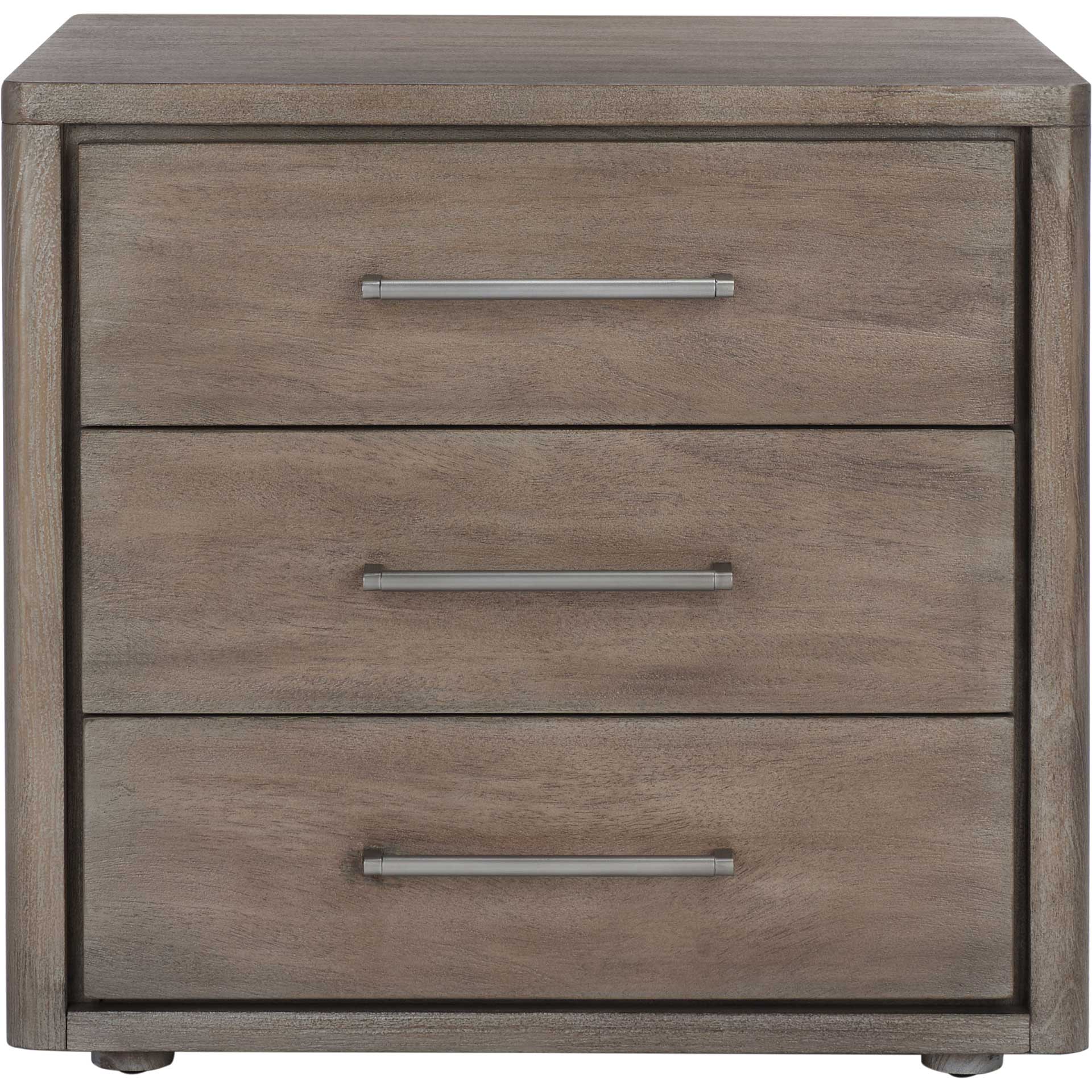 Romilly 3 Drawer Wood Nightstand Light Brown - Image 2