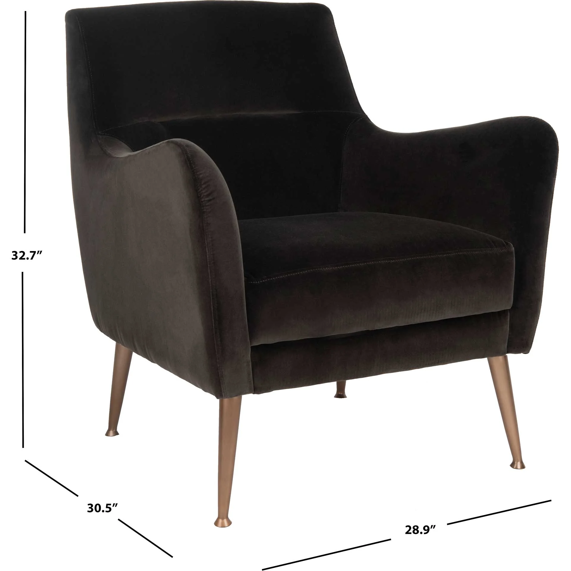 Ronald Velvet Arm Chair Giotto Shale - Image 8