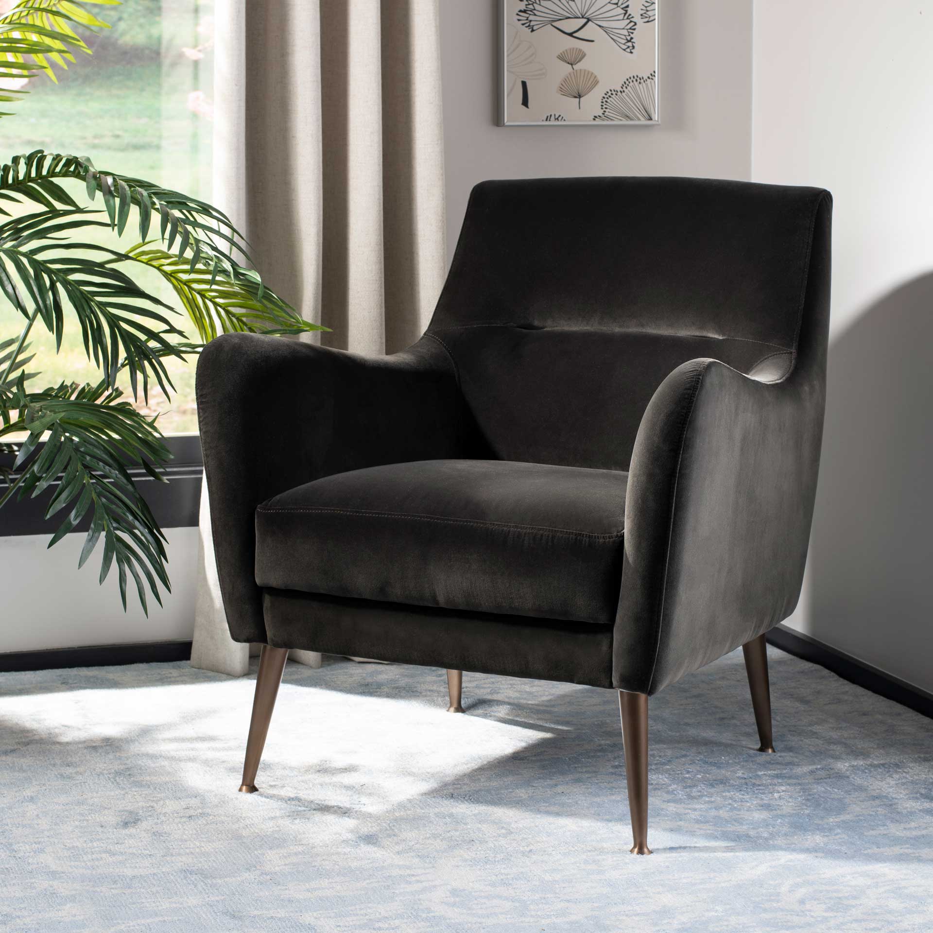 Ronald Velvet Arm Chair Giotto Shale - Image 9