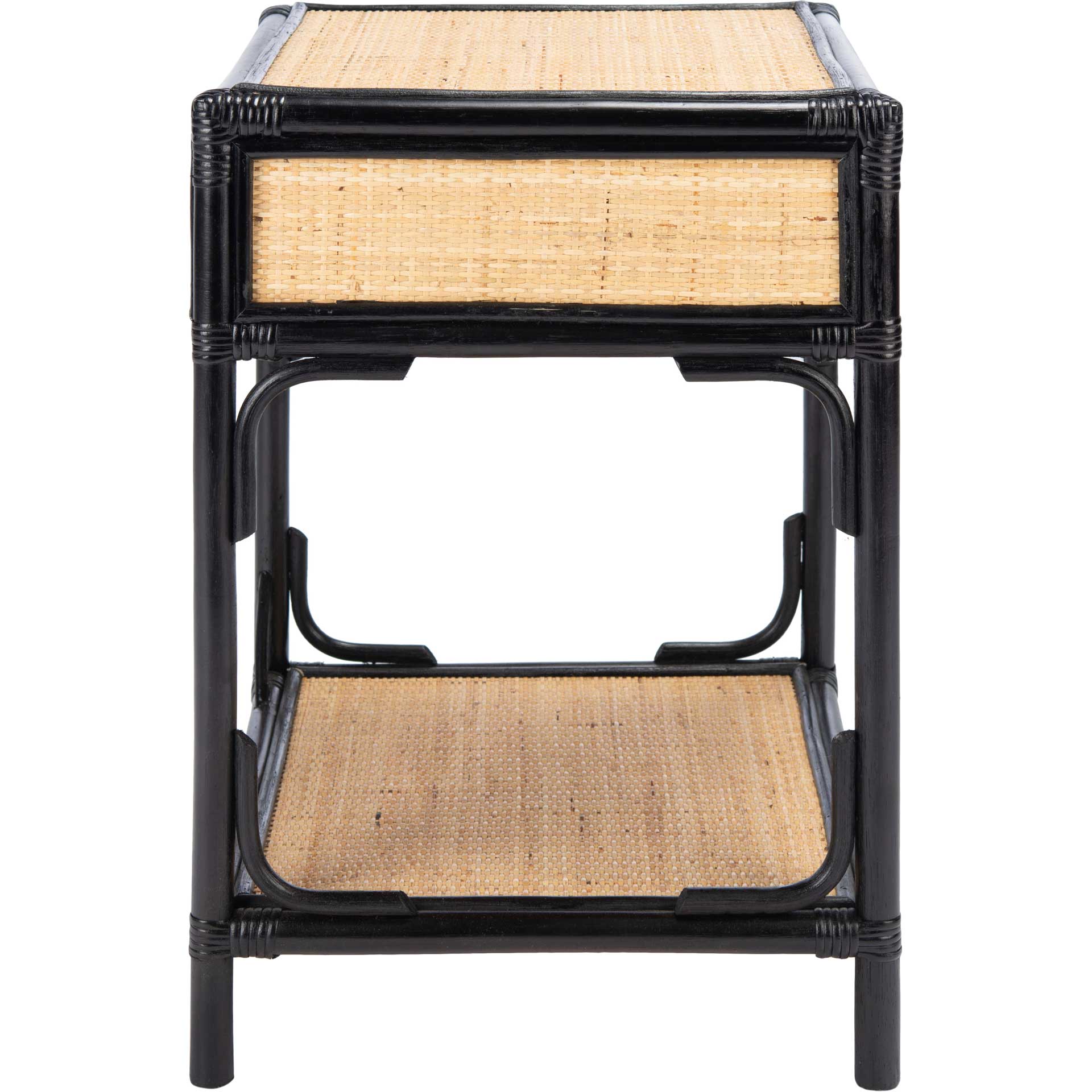 Ronin 1 Drawer 1 Shelf Nightstand Black/Natural - Image 3