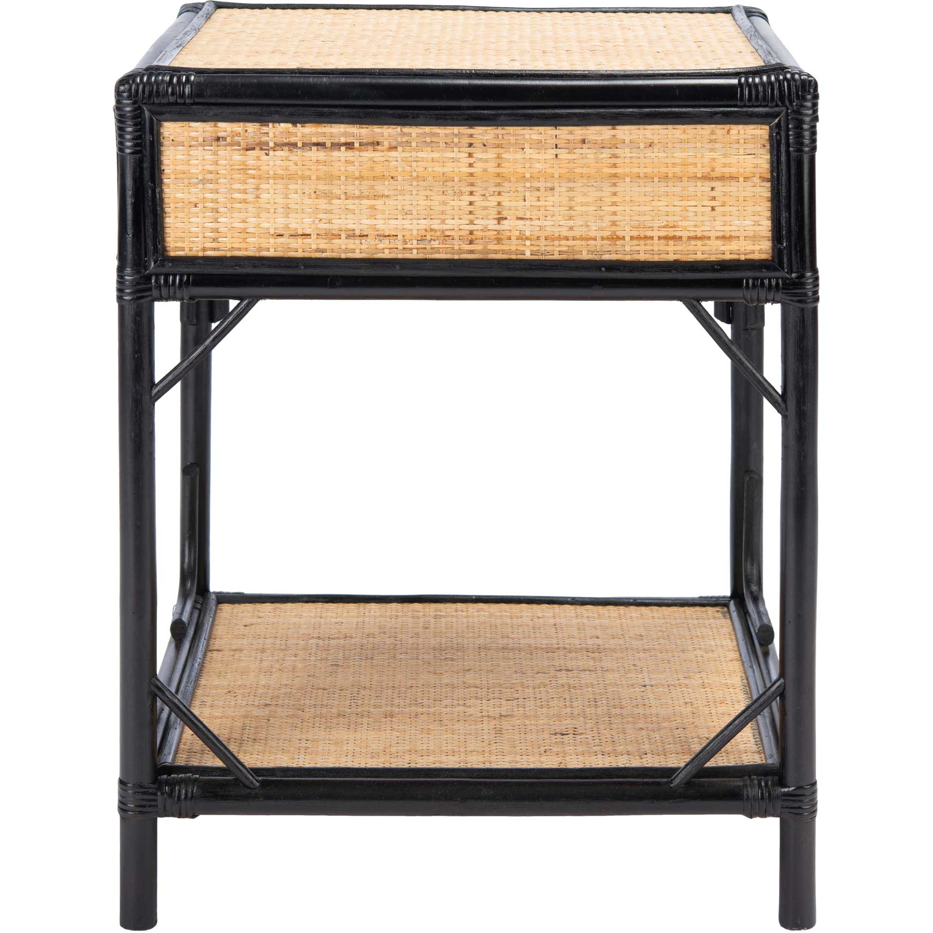 Ronin 1 Drawer 1 Shelf Nightstand Black/Natural - Image 4