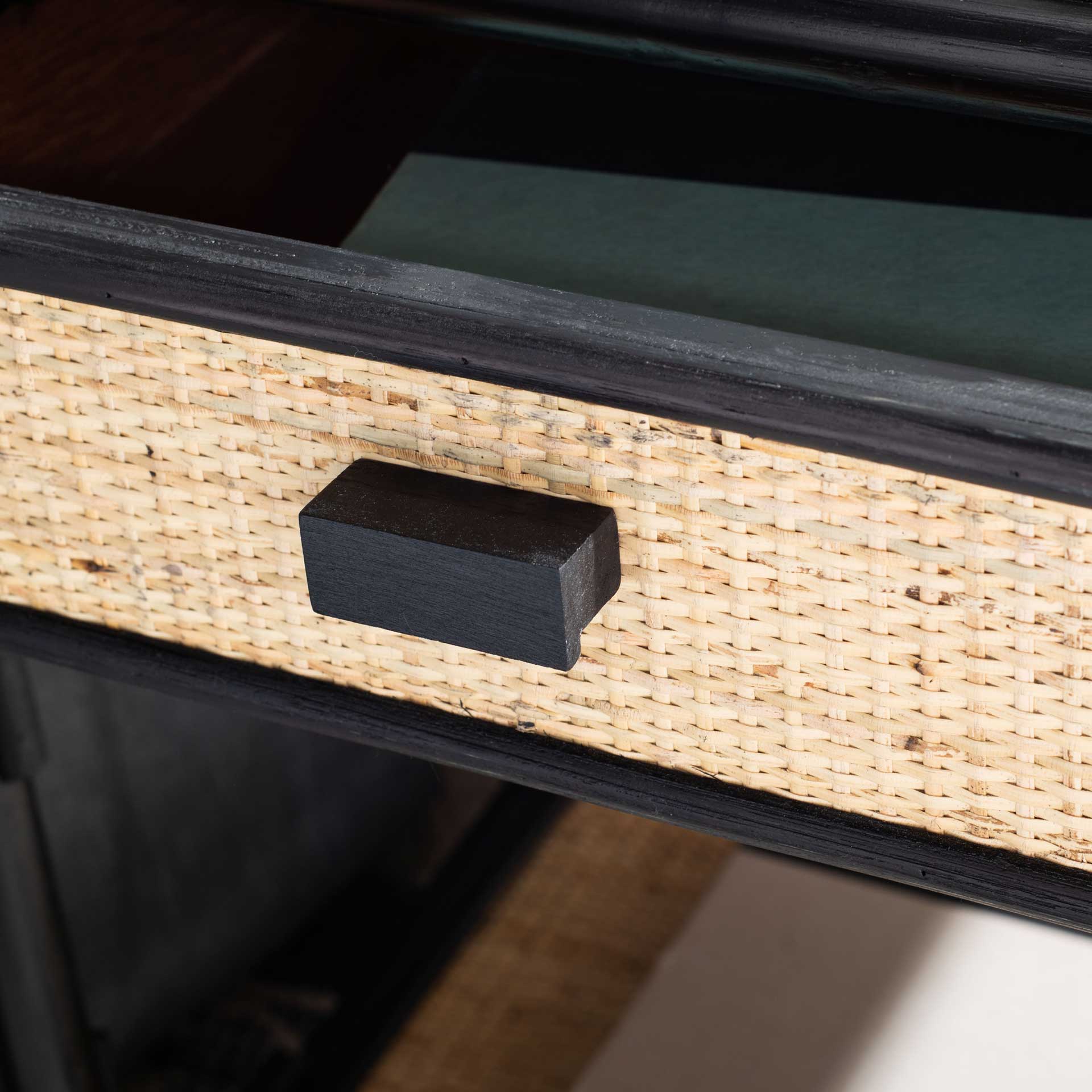 Ronin 1 Drawer 1 Shelf Nightstand Black/Natural - Image 7