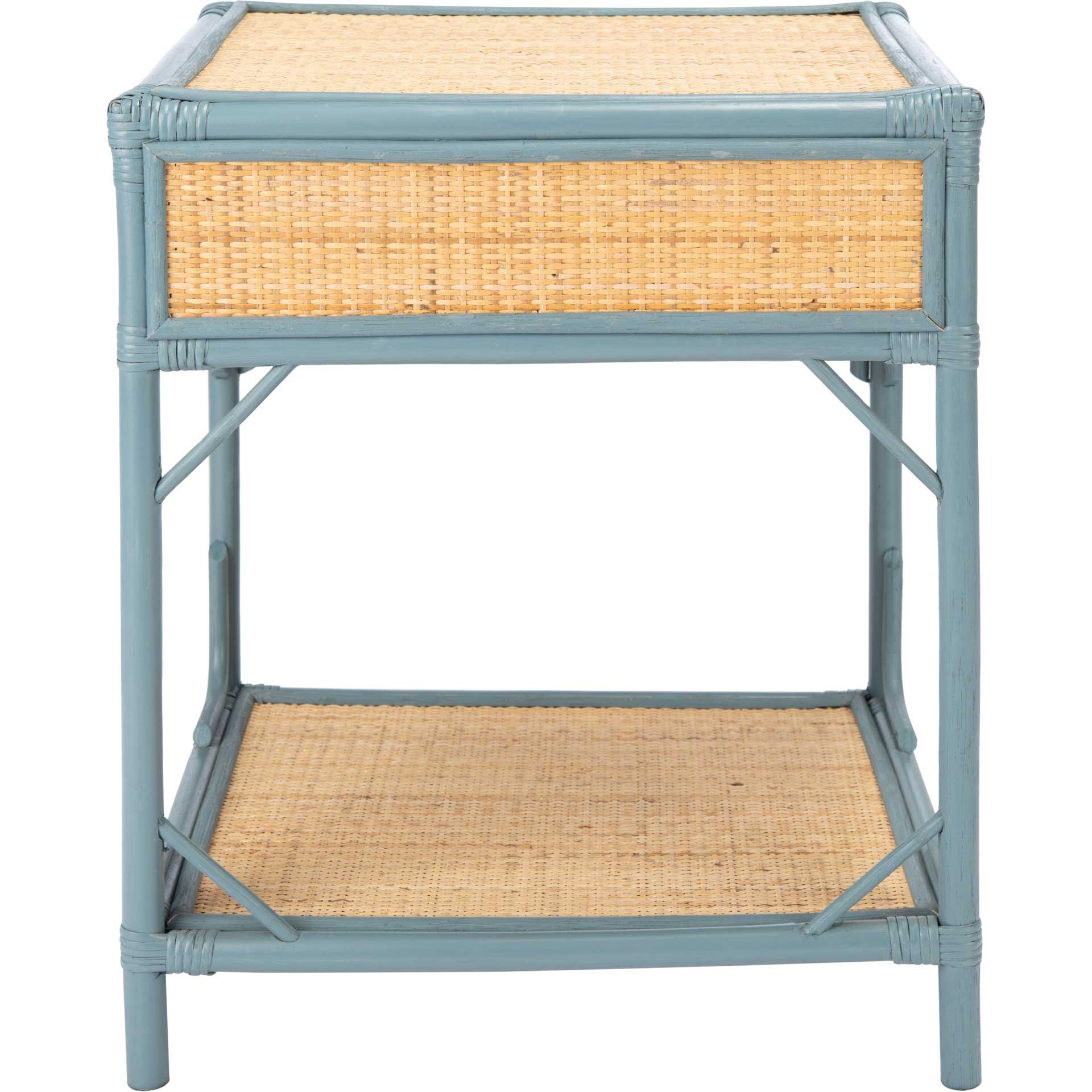 Ronin 1 Drawer 1 Shelf Nightstand Blue Gray/Natural - Image 4