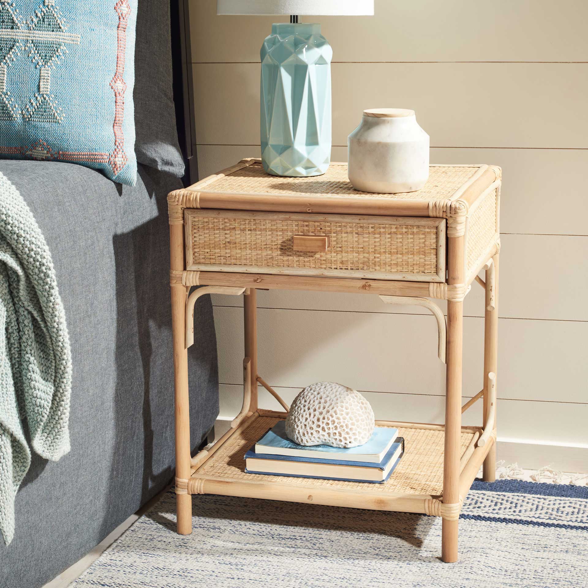 Ronin 1 Drawer 1 Shelf Nightstand Natural - Image 8