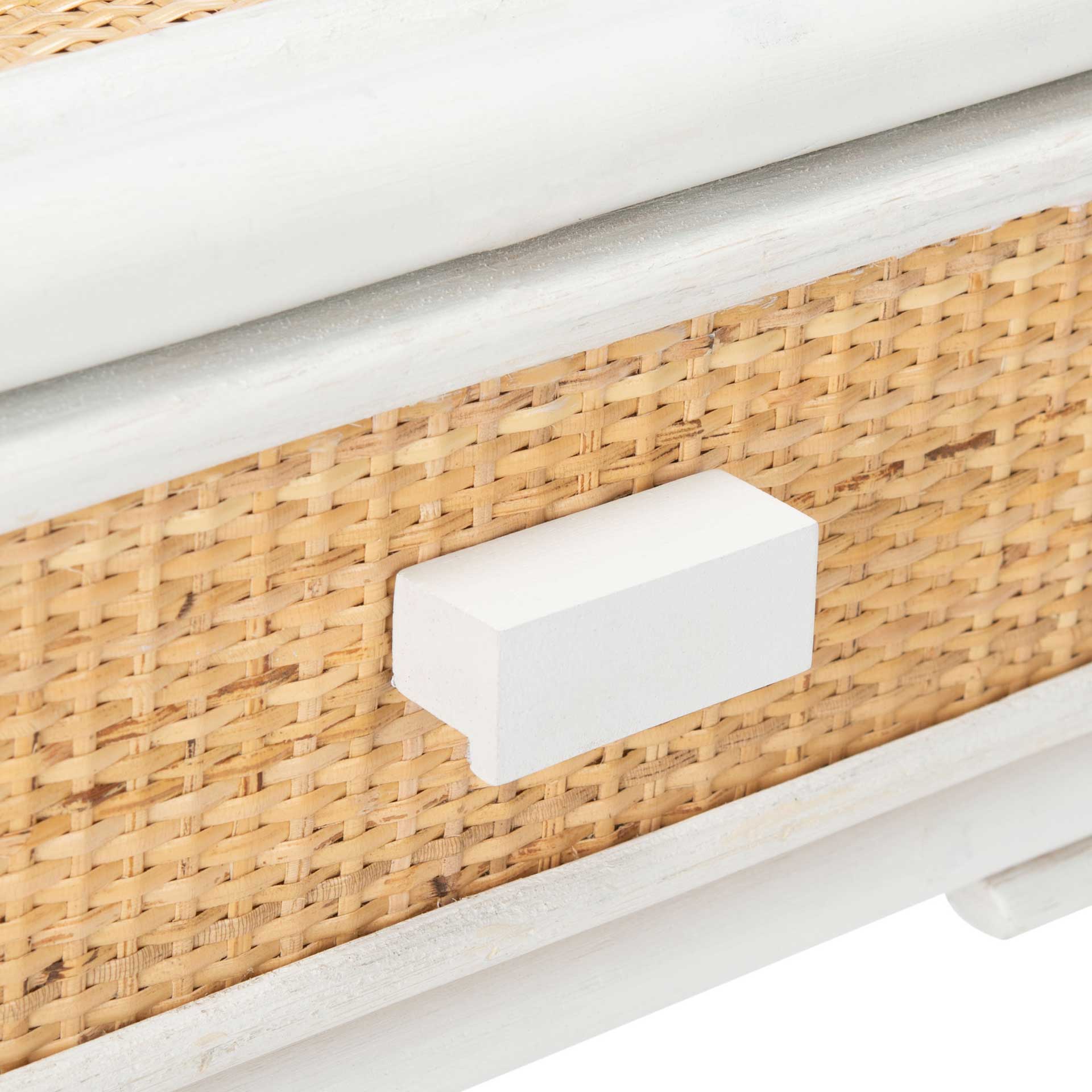 Ronin 1 Drawer 1 Shelf Nightstand White/Natural - Image 6