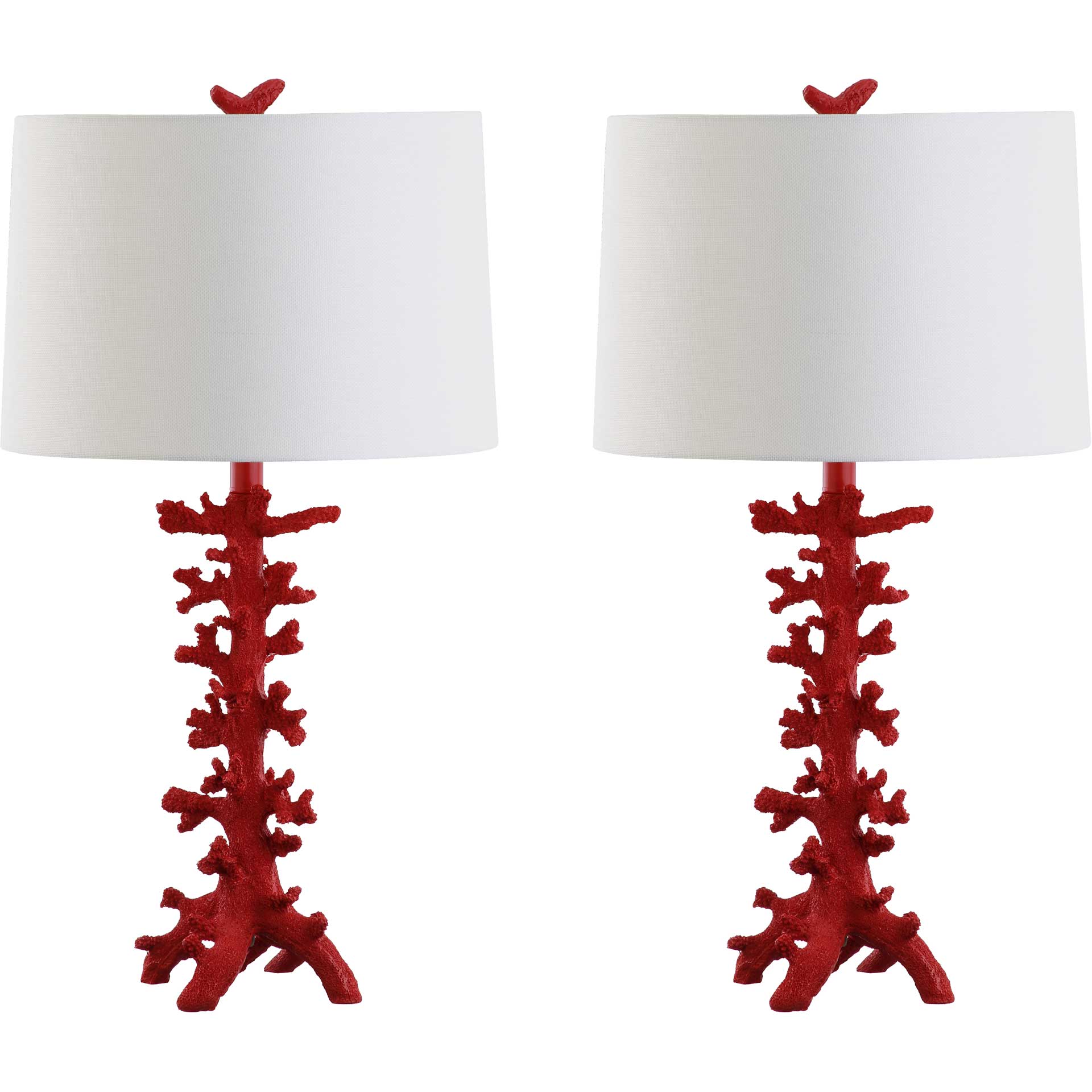 Rosa Coral Table Lamp Red (Set of 2) - Image 3