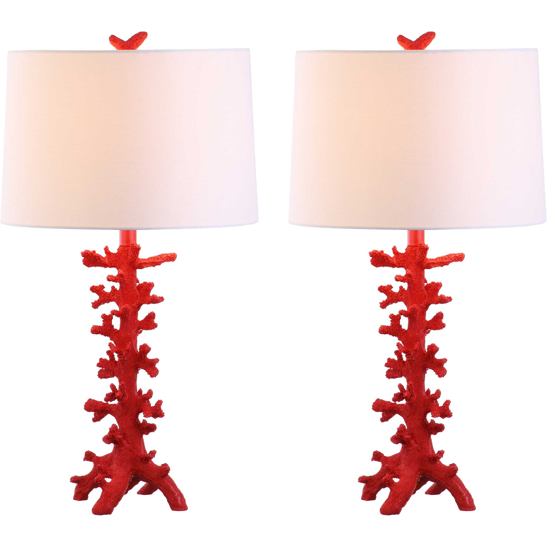 Rosa Coral Table Lamp Red (Set of 2) - Image 4