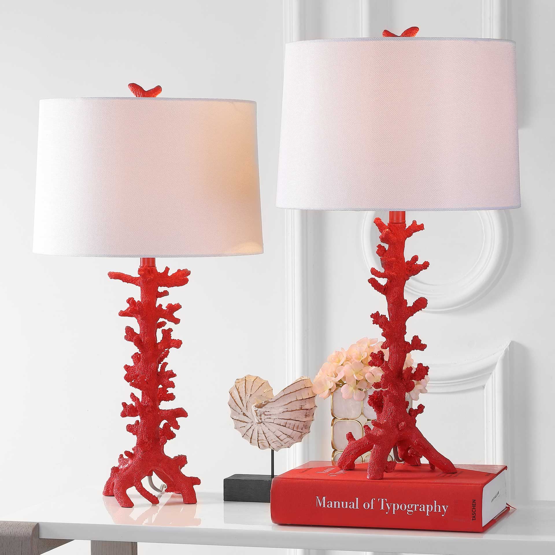 Rosa Coral Table Lamp Red (Set of 2) - Image 6