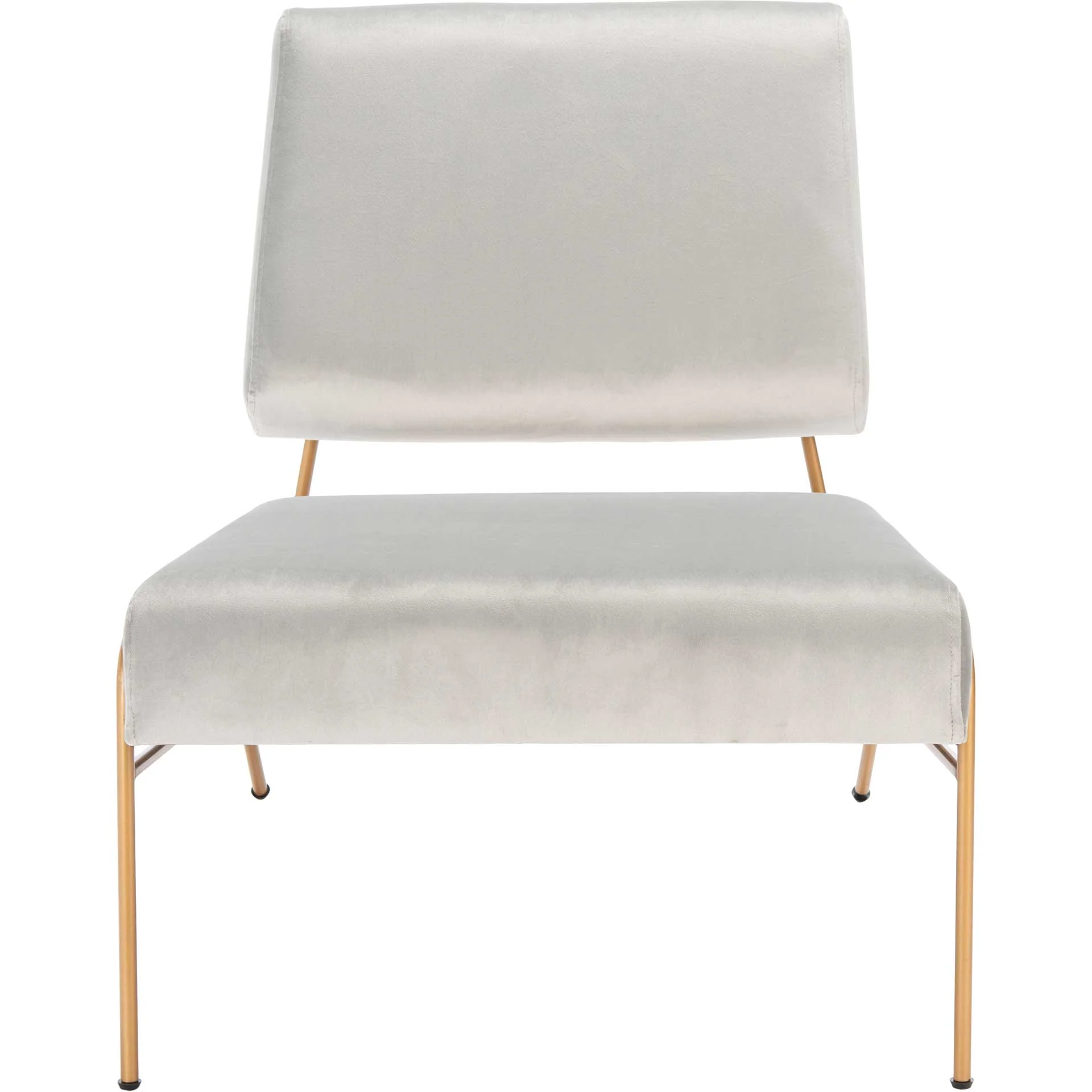 Rosa Velvet Accent Chair Gray/Gold - Image 2
