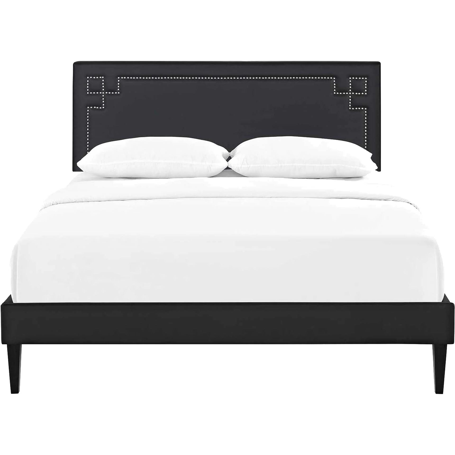 Rosa Vinyl Platform Bed Black - Image 2