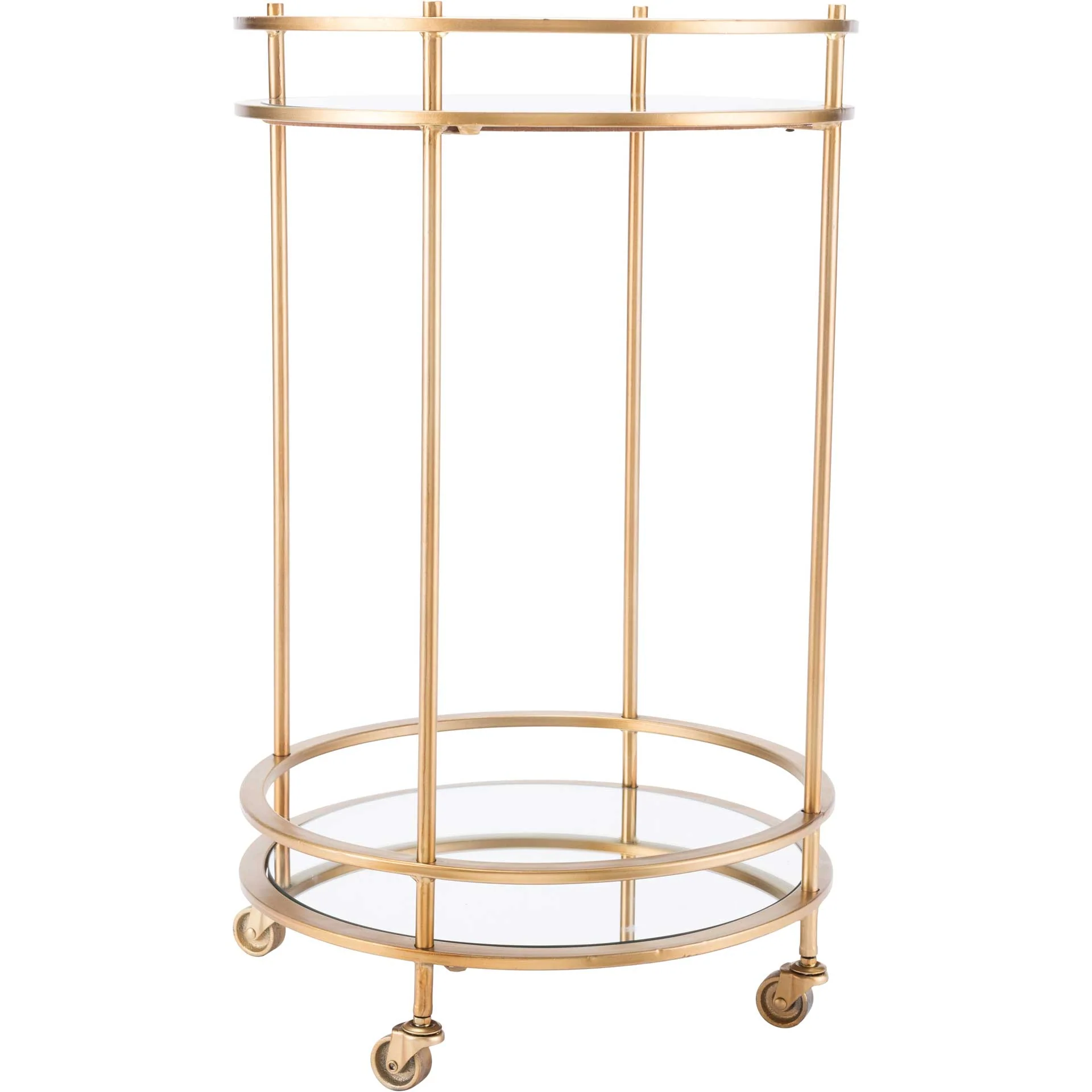 Round Bar Cart Gold - Image 2