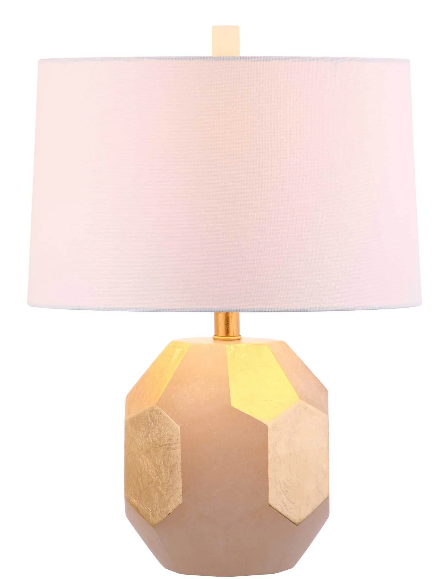 Royal Alabaster Table Lamp White/Gold Leaf - Image 2