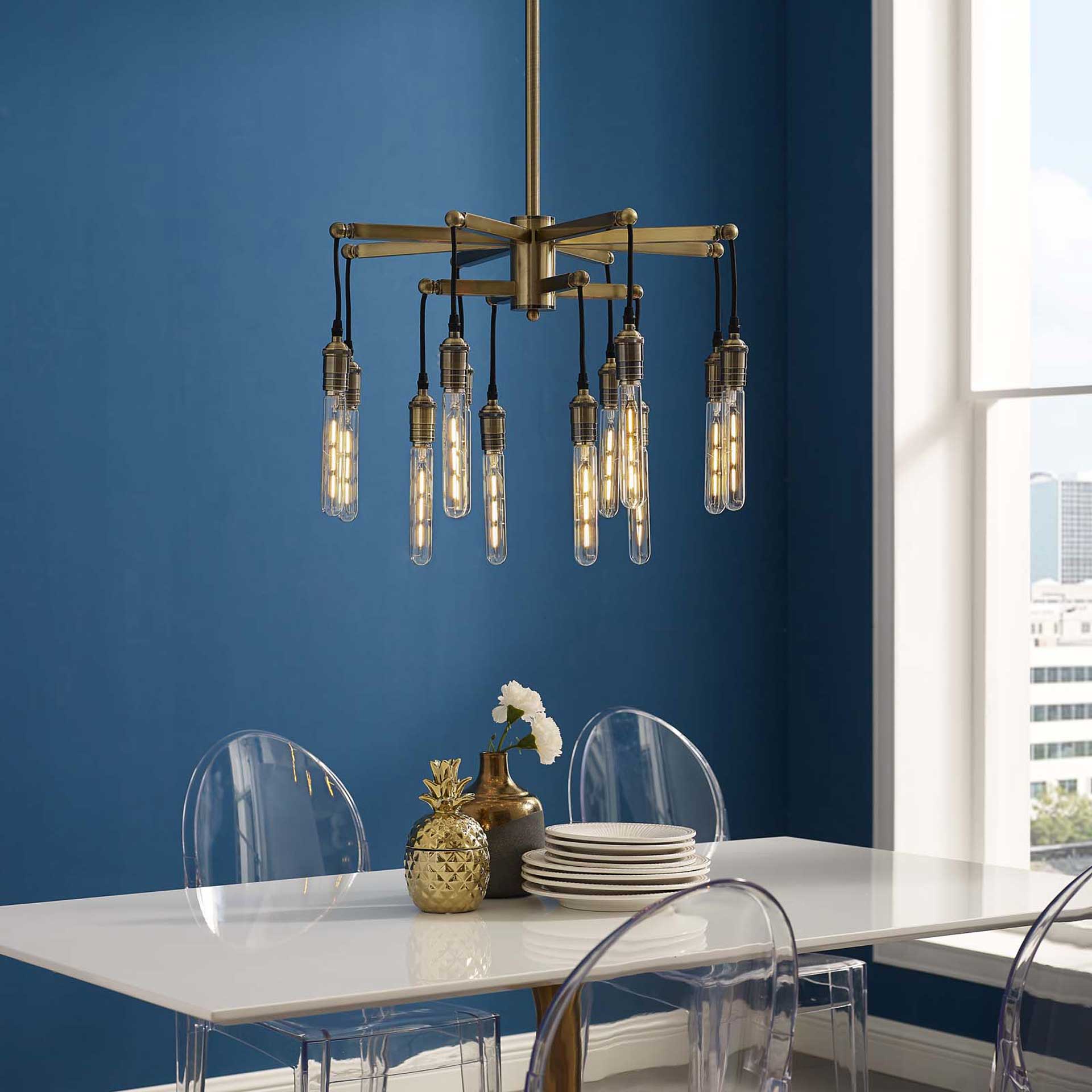 Rubicon Pendant Chandelier Brass Gold/Black - Image 4