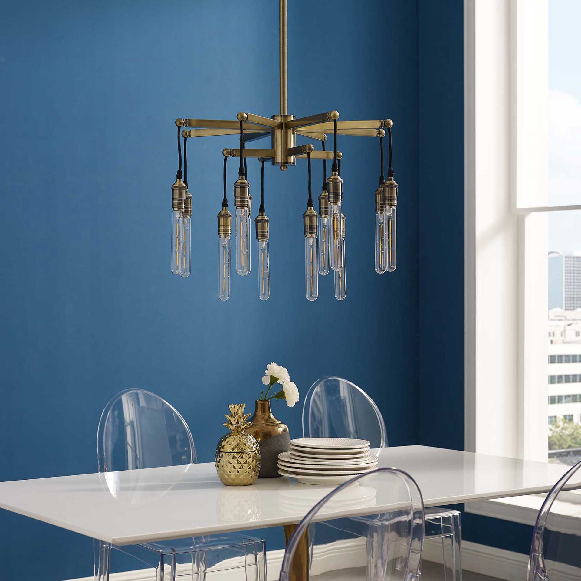 Rubicon Pendant Chandelier Brass Gold/Black - Image 5