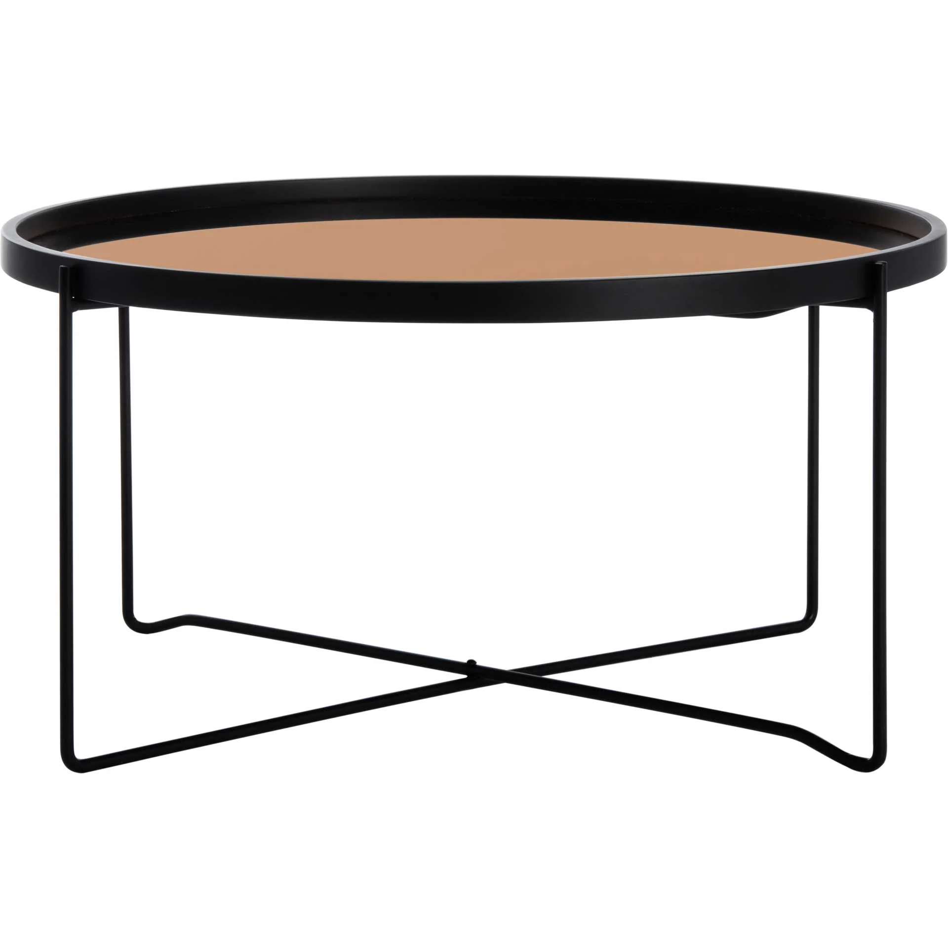 Rubicon Round Tray Top Coffee Table Rose Gold/Black - Image 2