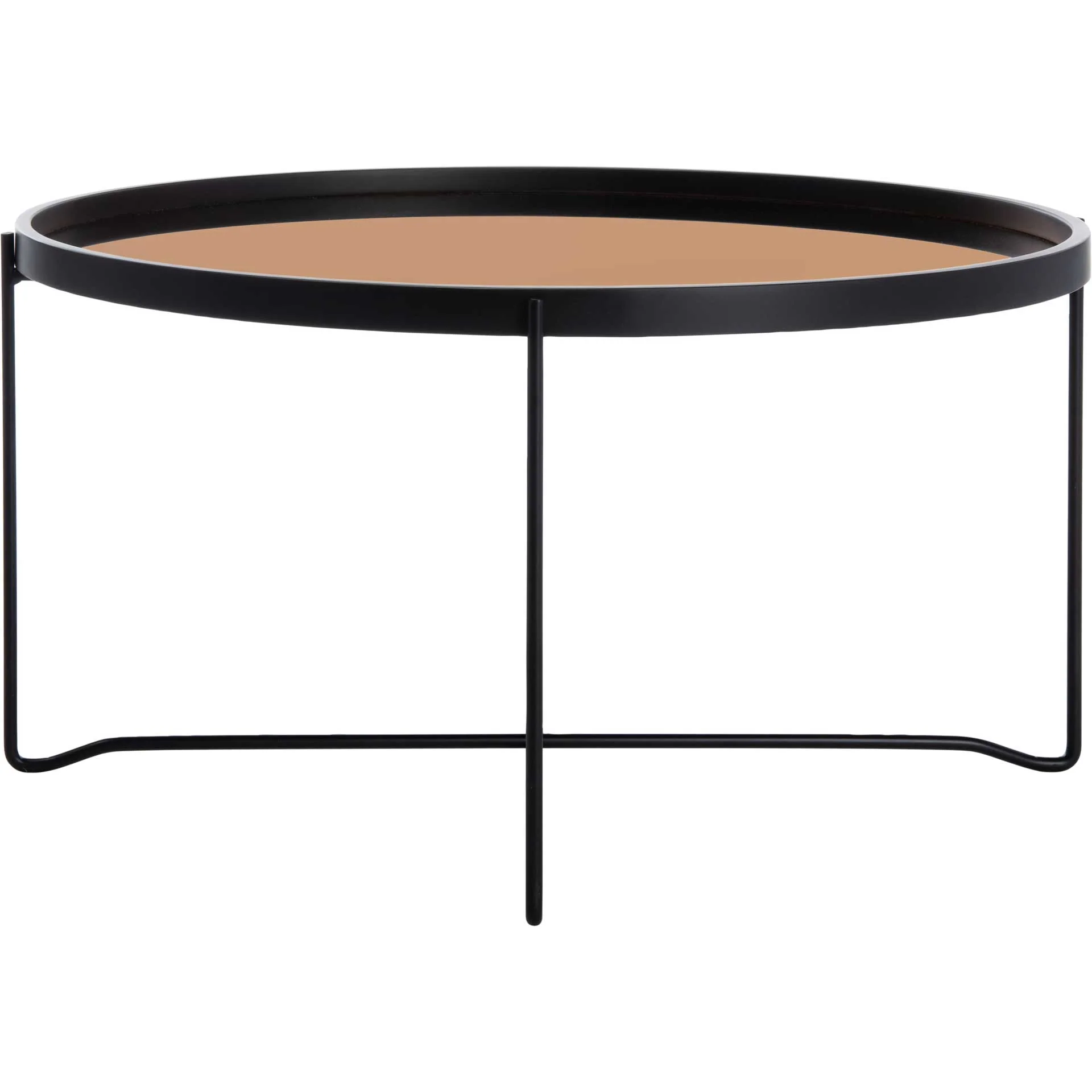 Rubicon Round Tray Top Coffee Table Rose Gold/Black - Image 3