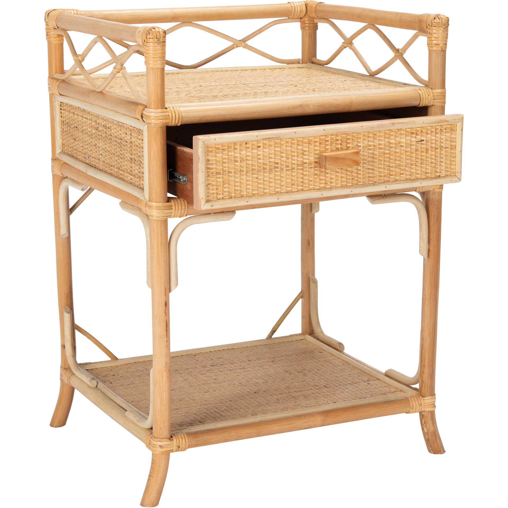 Rulan 1 Drawer 1 Shelf Nightstand Natural - Image 2