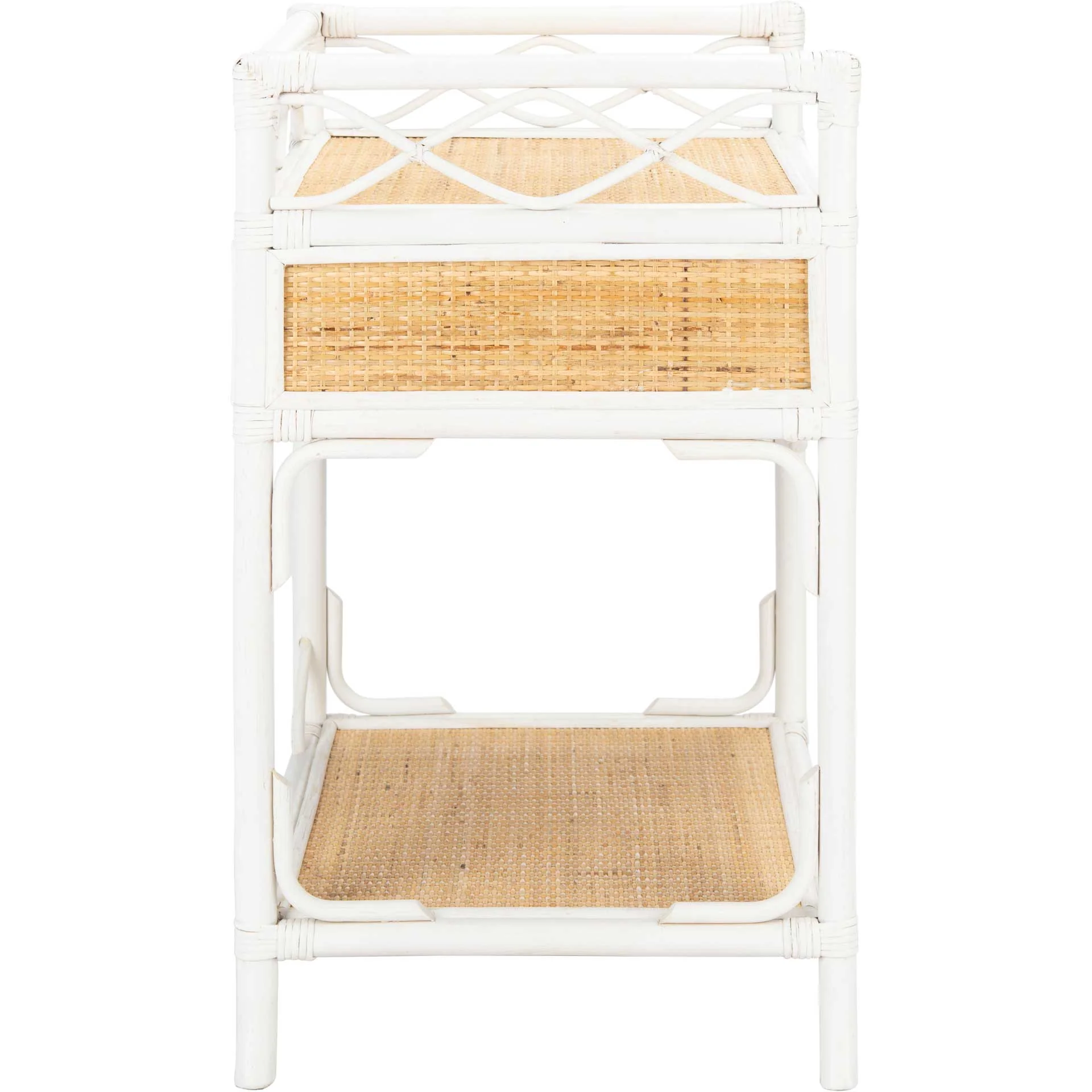 Rulan 1 Drawer 1 Shelf Nightstand White/Natural - Image 3