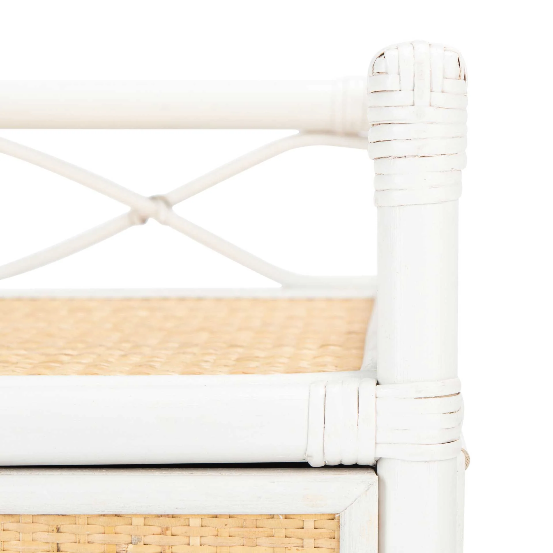 Rulan 1 Drawer 1 Shelf Nightstand White/Natural - Image 5