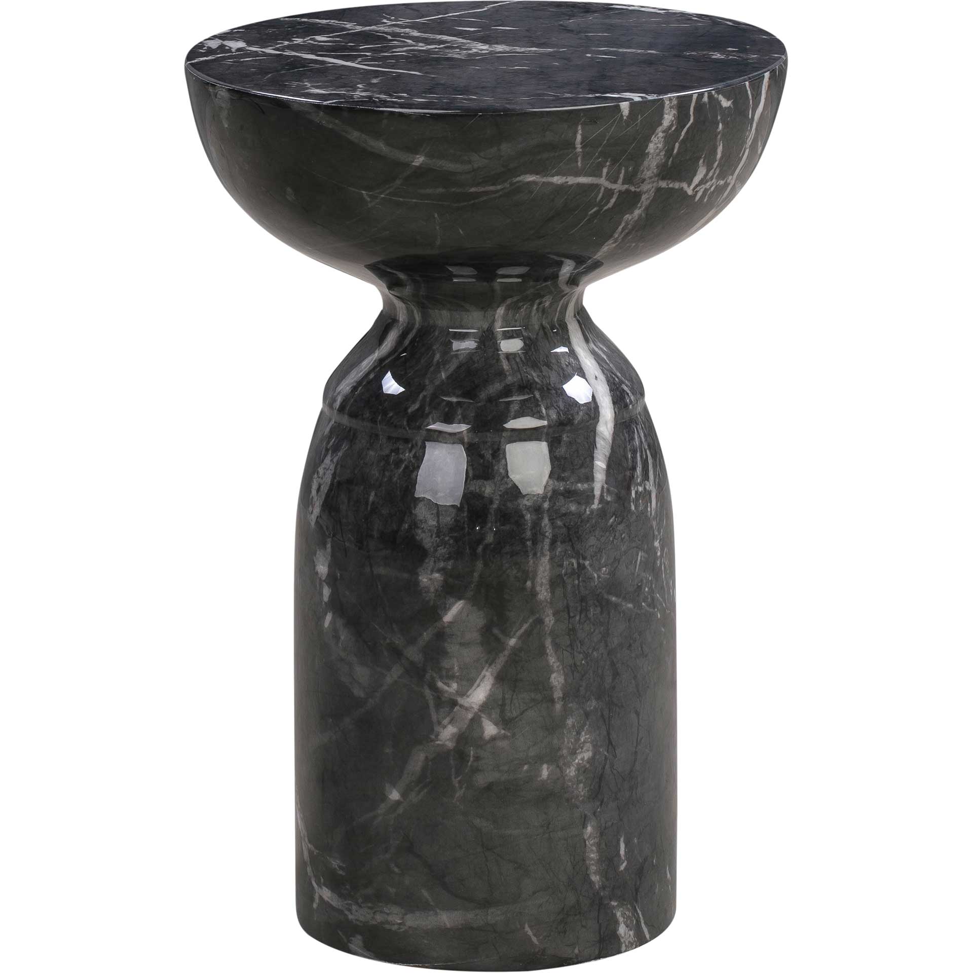 Rulan Marble Side Table Black - Image 2