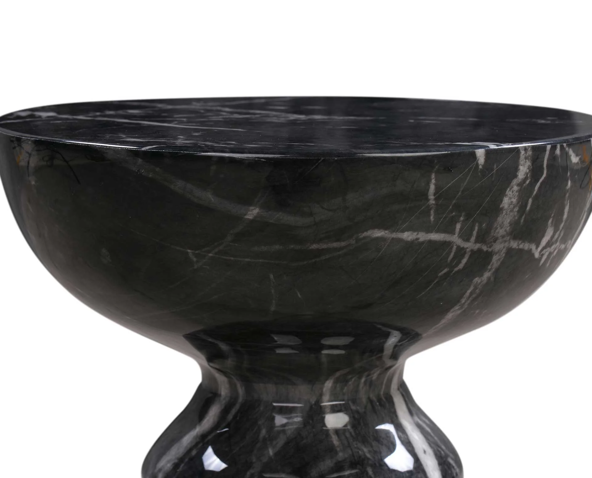 Rulan Marble Side Table Black - Image 4