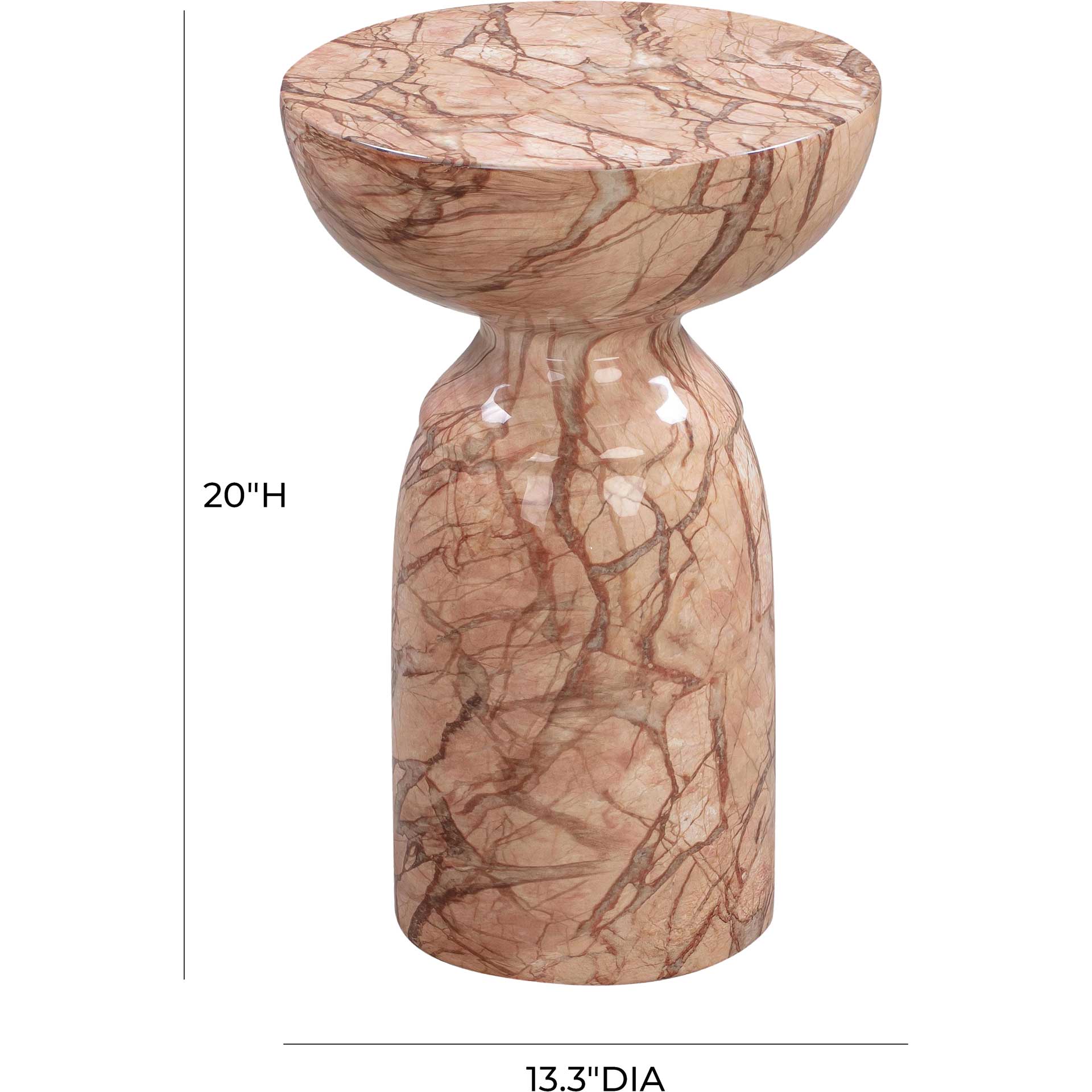 Rulan Marble Side Table Sunset - Image 5