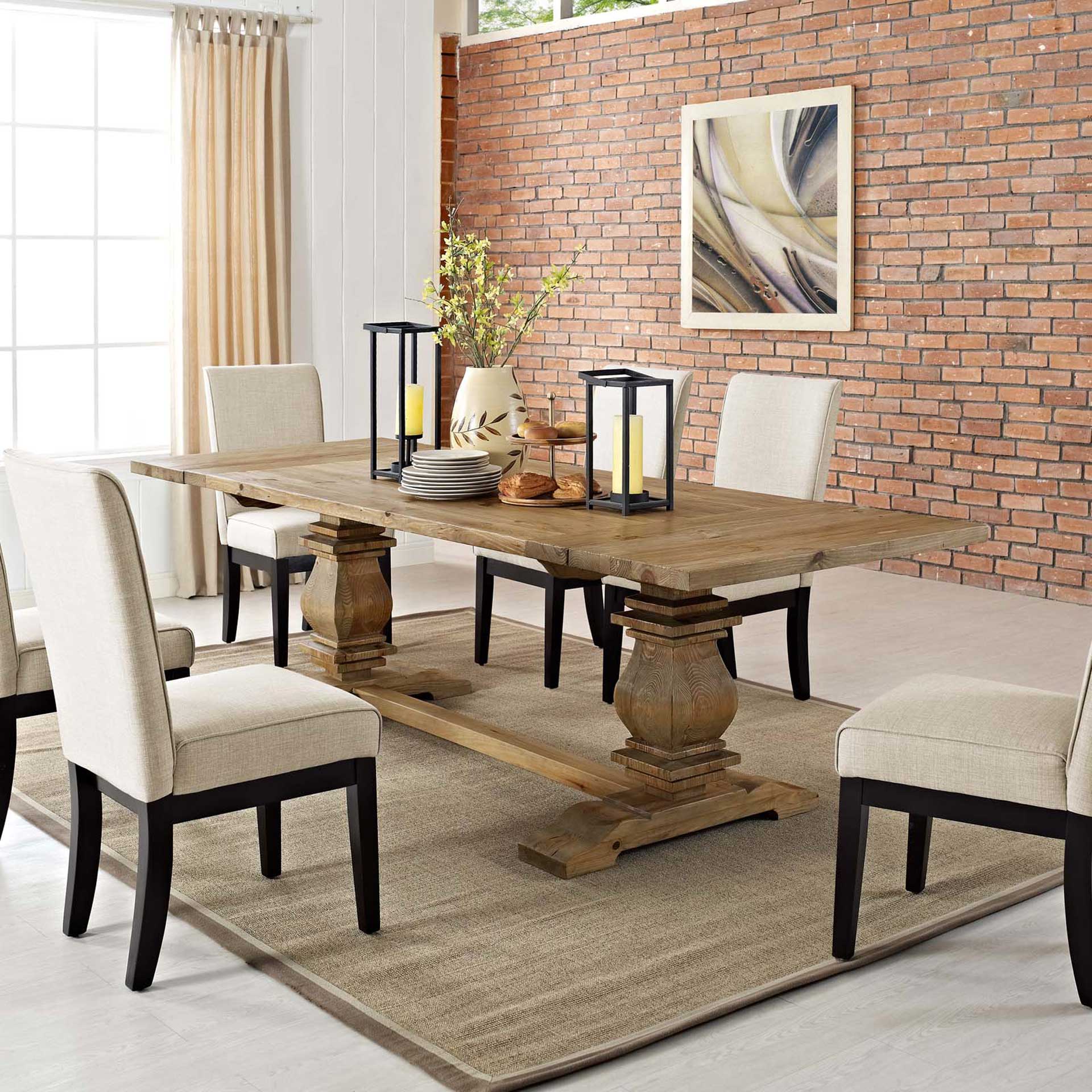 Rumford Extendable Wood Dining Table Brown - Image 4