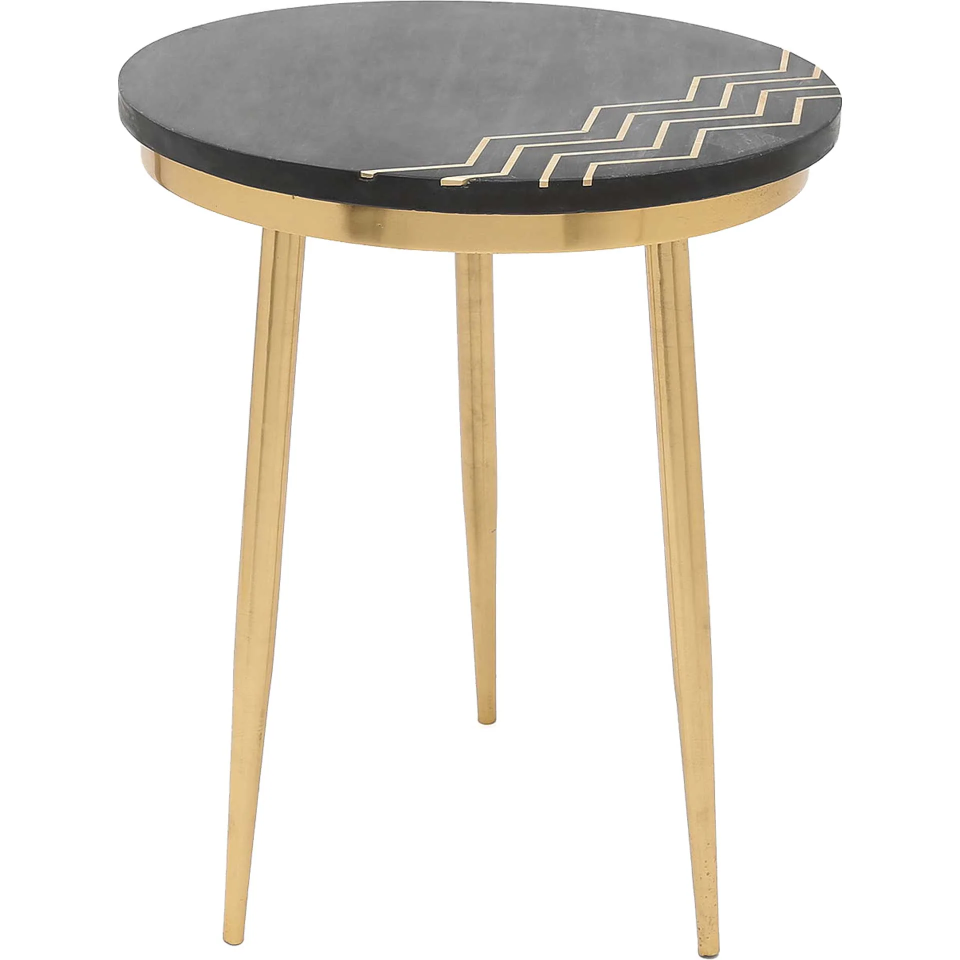 Rumi Accent Table Set Black Marble/Brass - Image 3