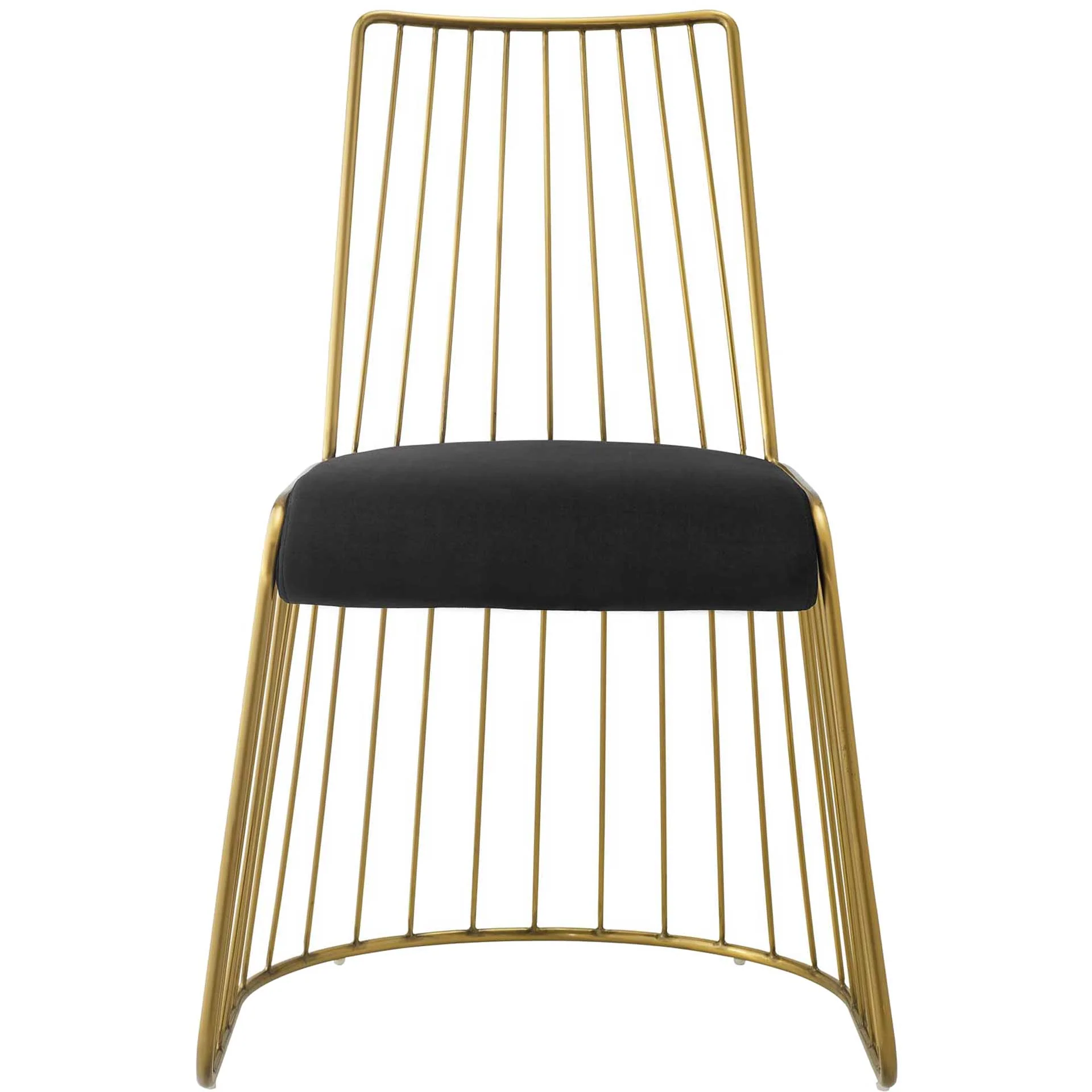 Ruth Velvet Dining Chair Gold/Black - Image 2