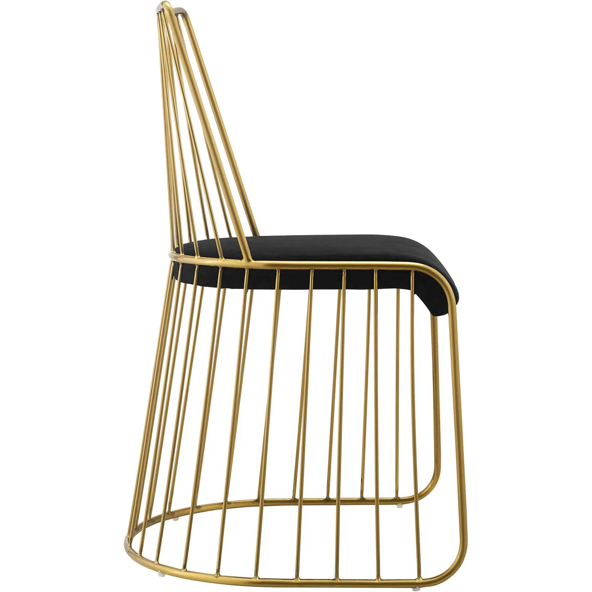 Ruth Velvet Dining Chair Gold/Black - Image 3