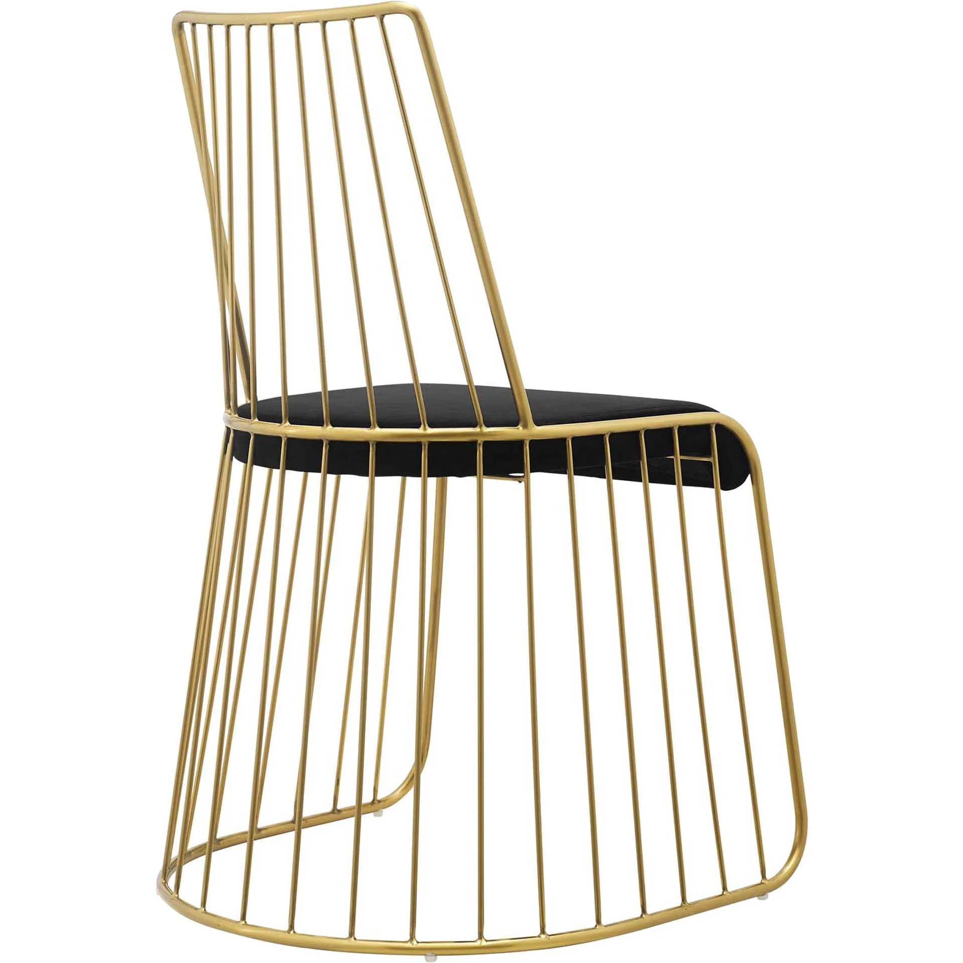 Ruth Velvet Dining Chair Gold/Black - Image 4