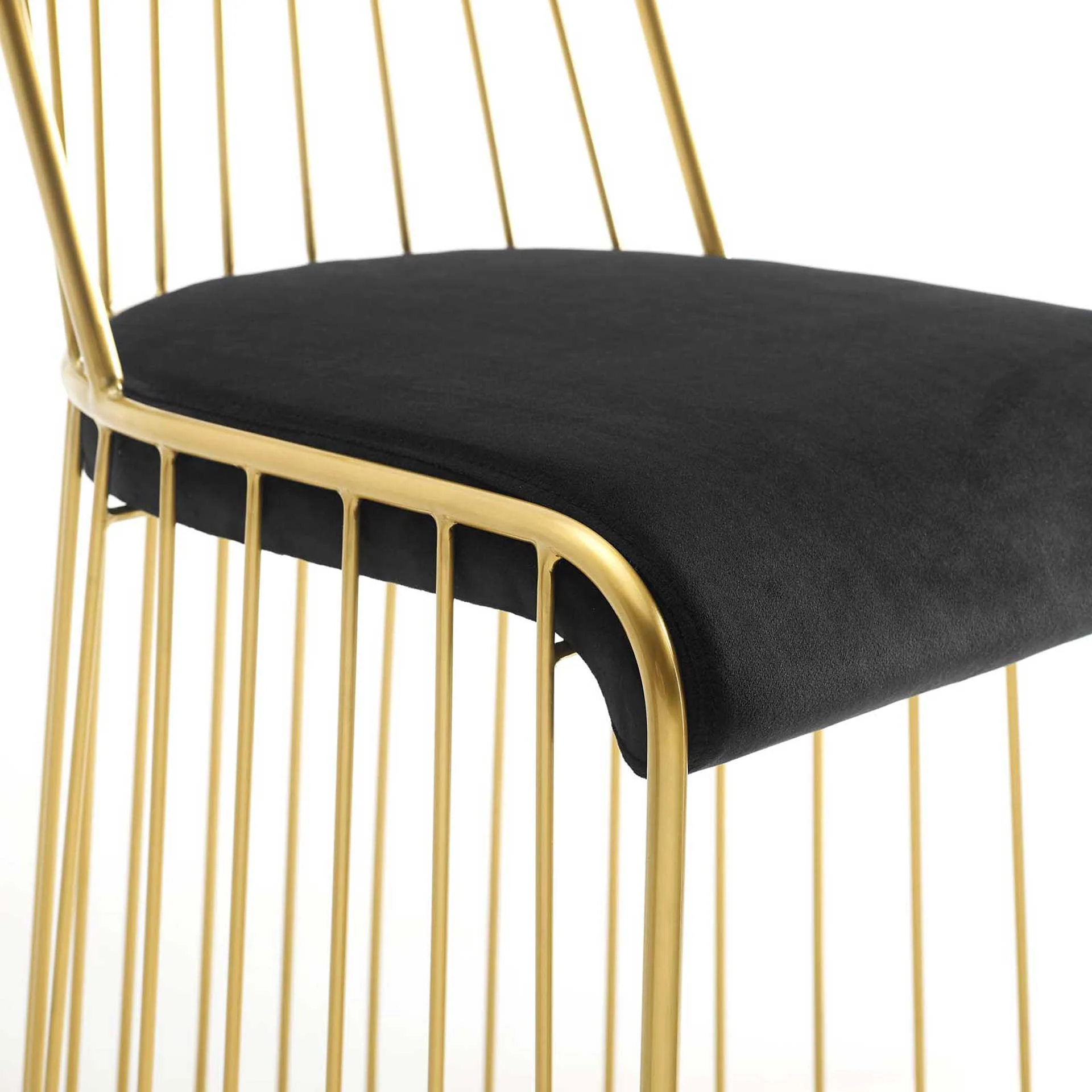 Ruth Velvet Dining Chair Gold/Black - Image 5