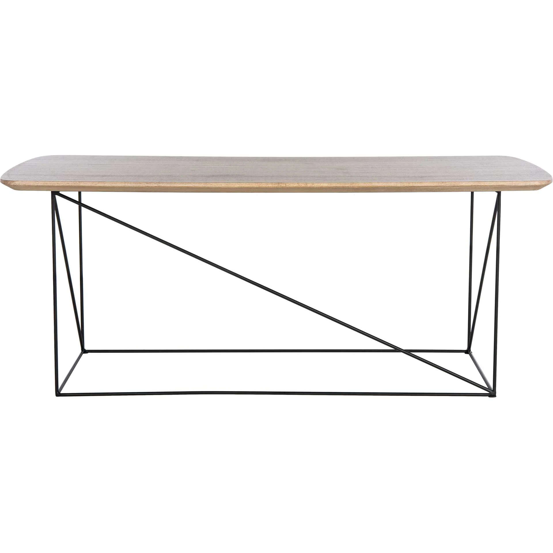 Ryder Coffee Table Taupe Brown Pine/Black - Image 2
