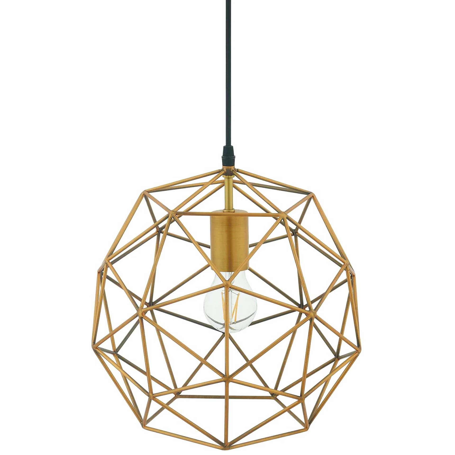 Ryder Decagon-Shaped Pendant Light Brass Gold - Image 2