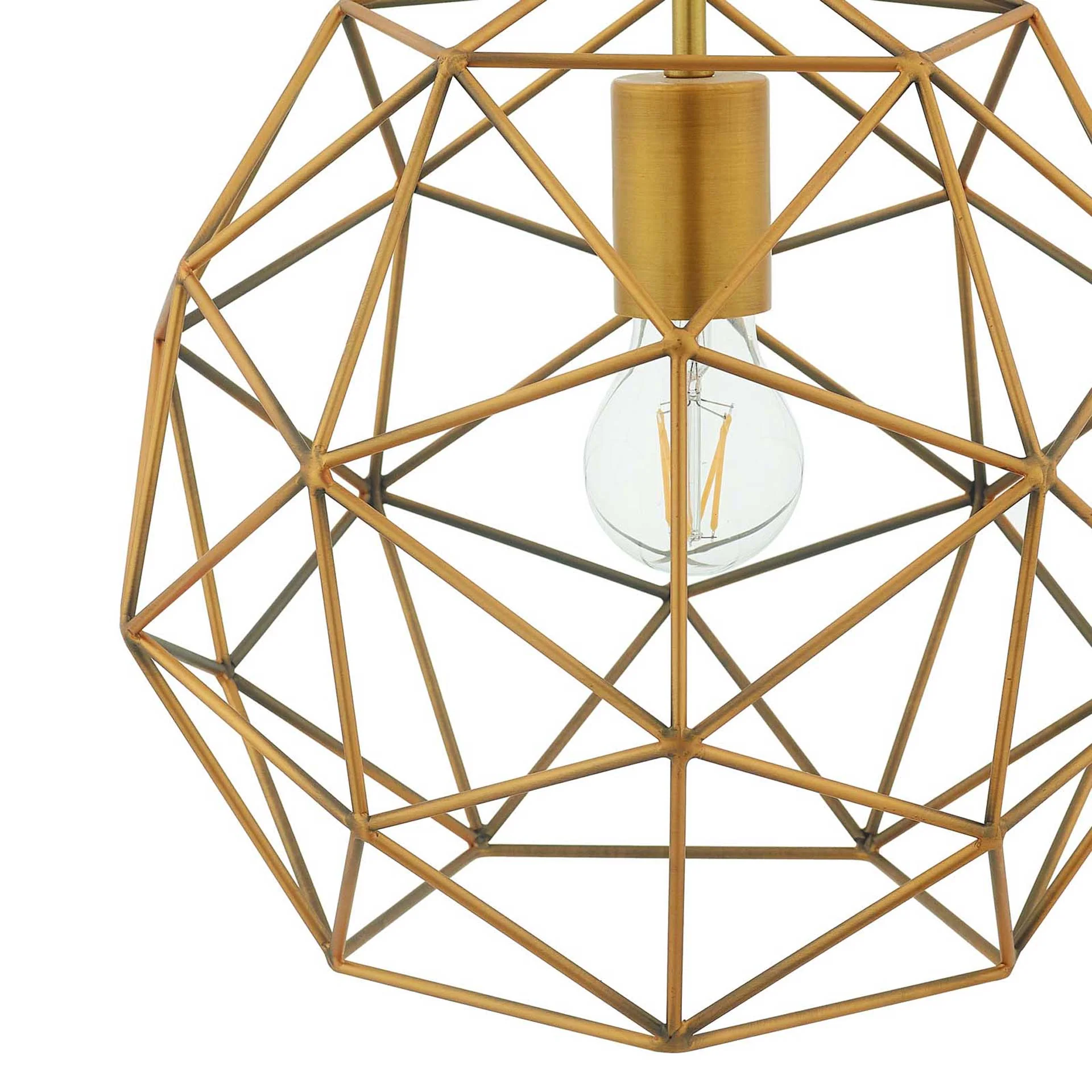 Ryder Decagon-Shaped Pendant Light Brass Gold - Image 3