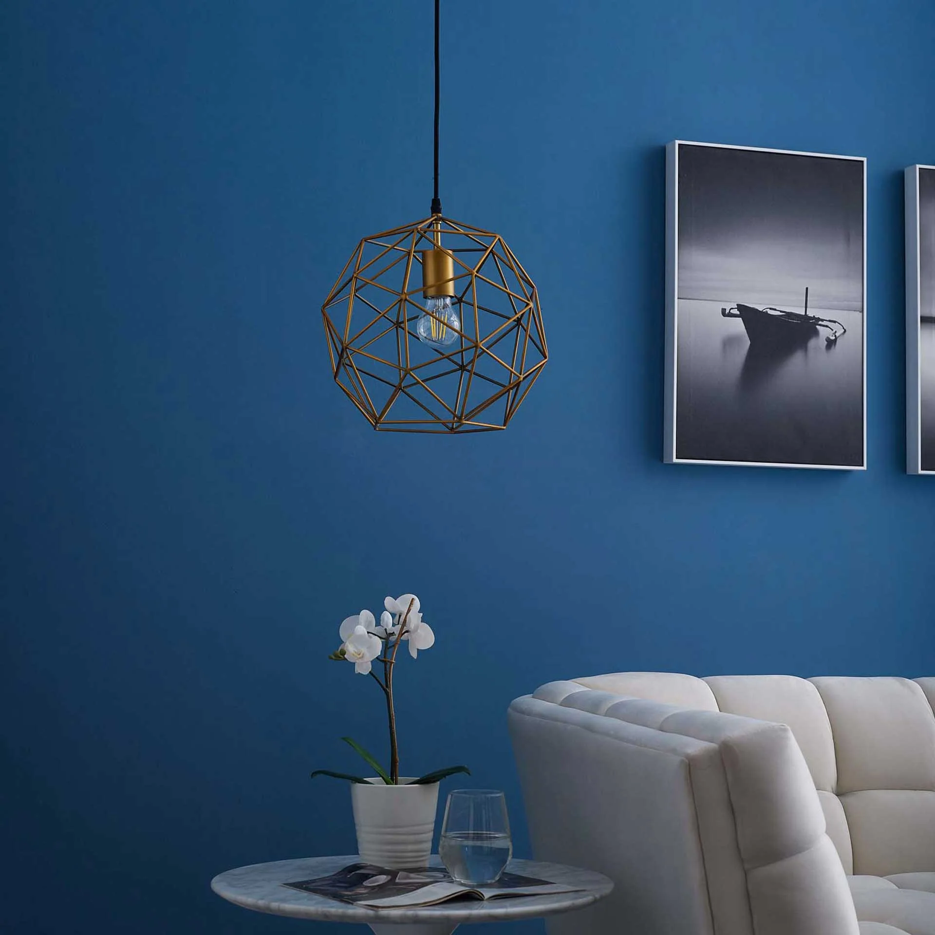 Ryder Decagon-Shaped Pendant Light Brass Gold - Image 5