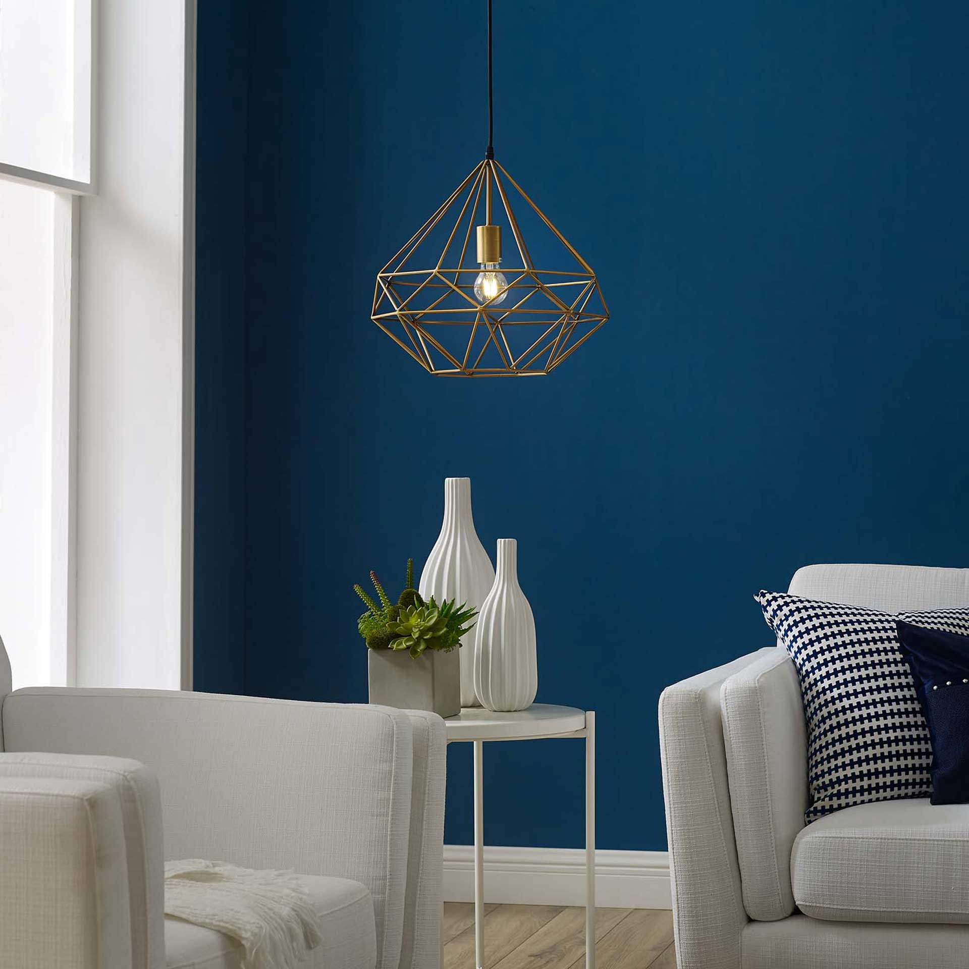 Ryder Diamond-Shaped Pendant Light Brass Gold - Image 4