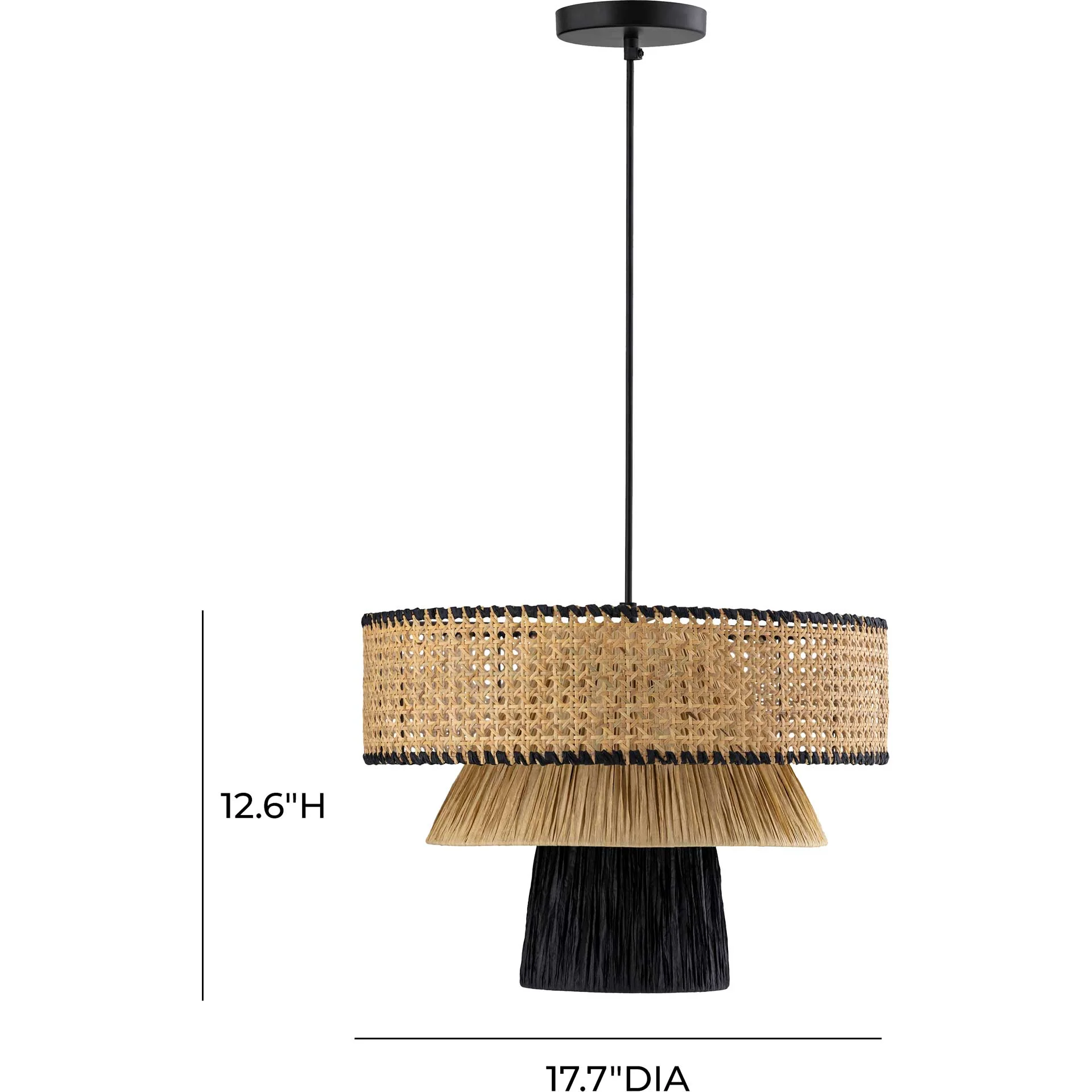 Ryder Pendant Black/Natural - Image 6