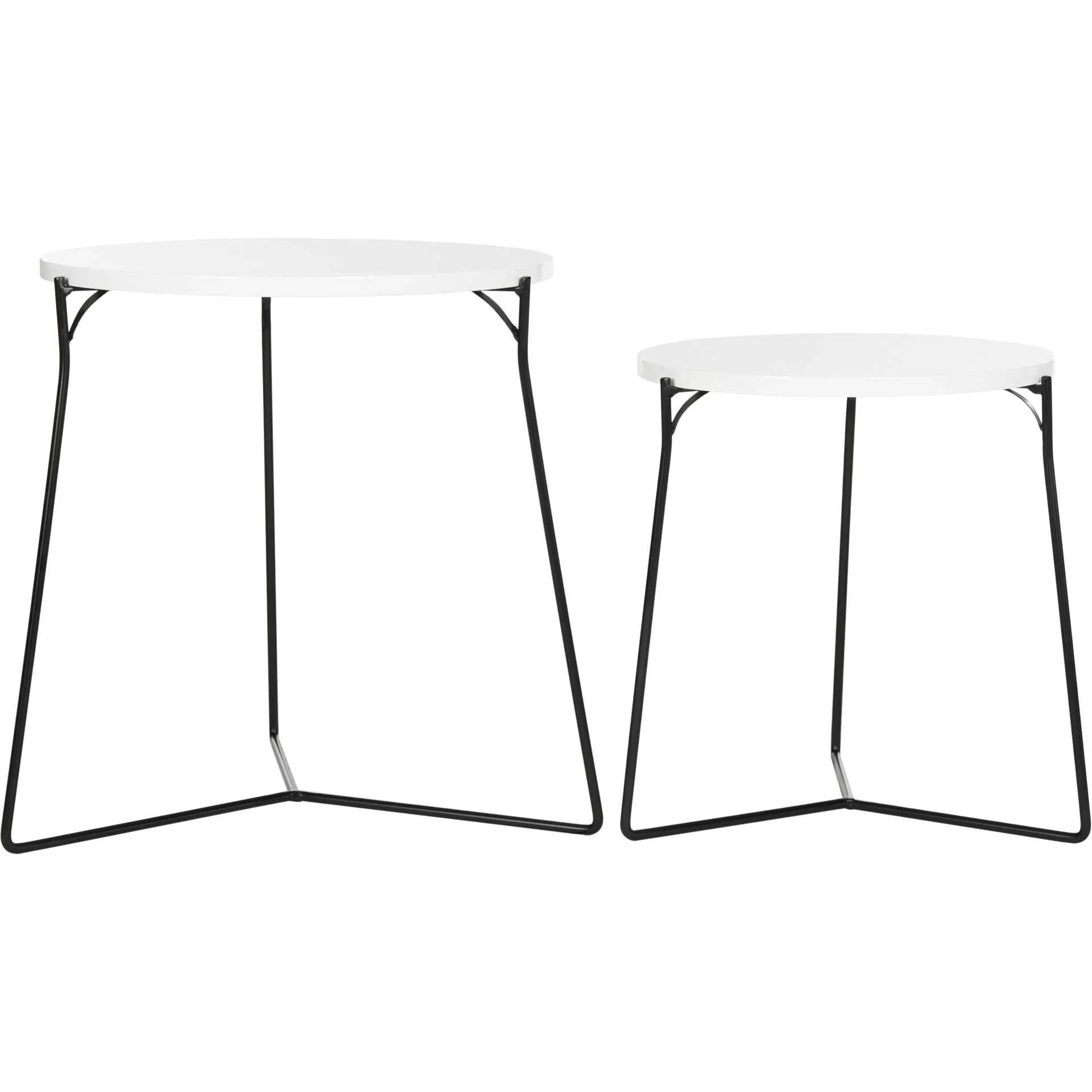 Rylan Lacquer Stacking End Table White/Black - Image 3