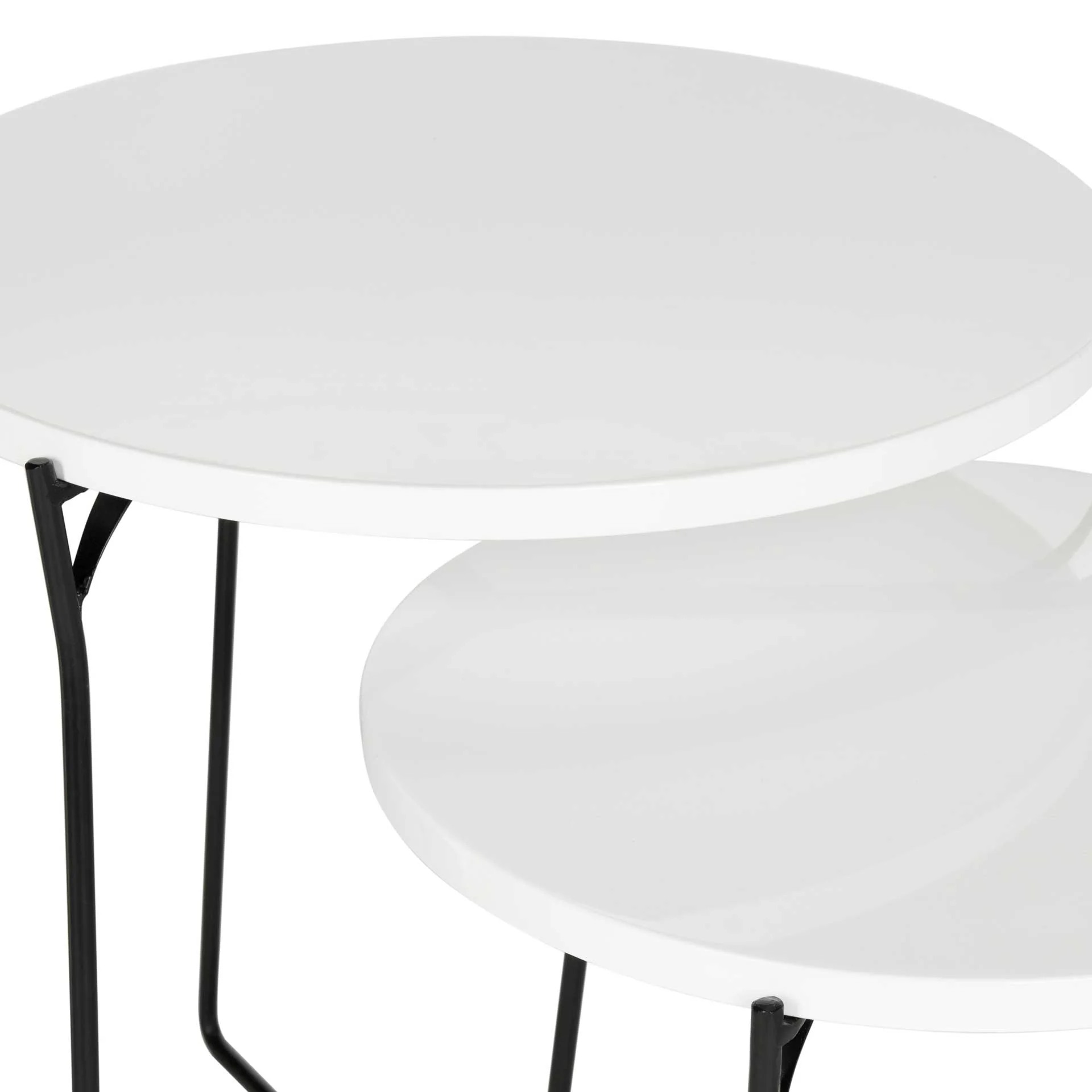 Rylan Lacquer Stacking End Table White/Black - Image 5
