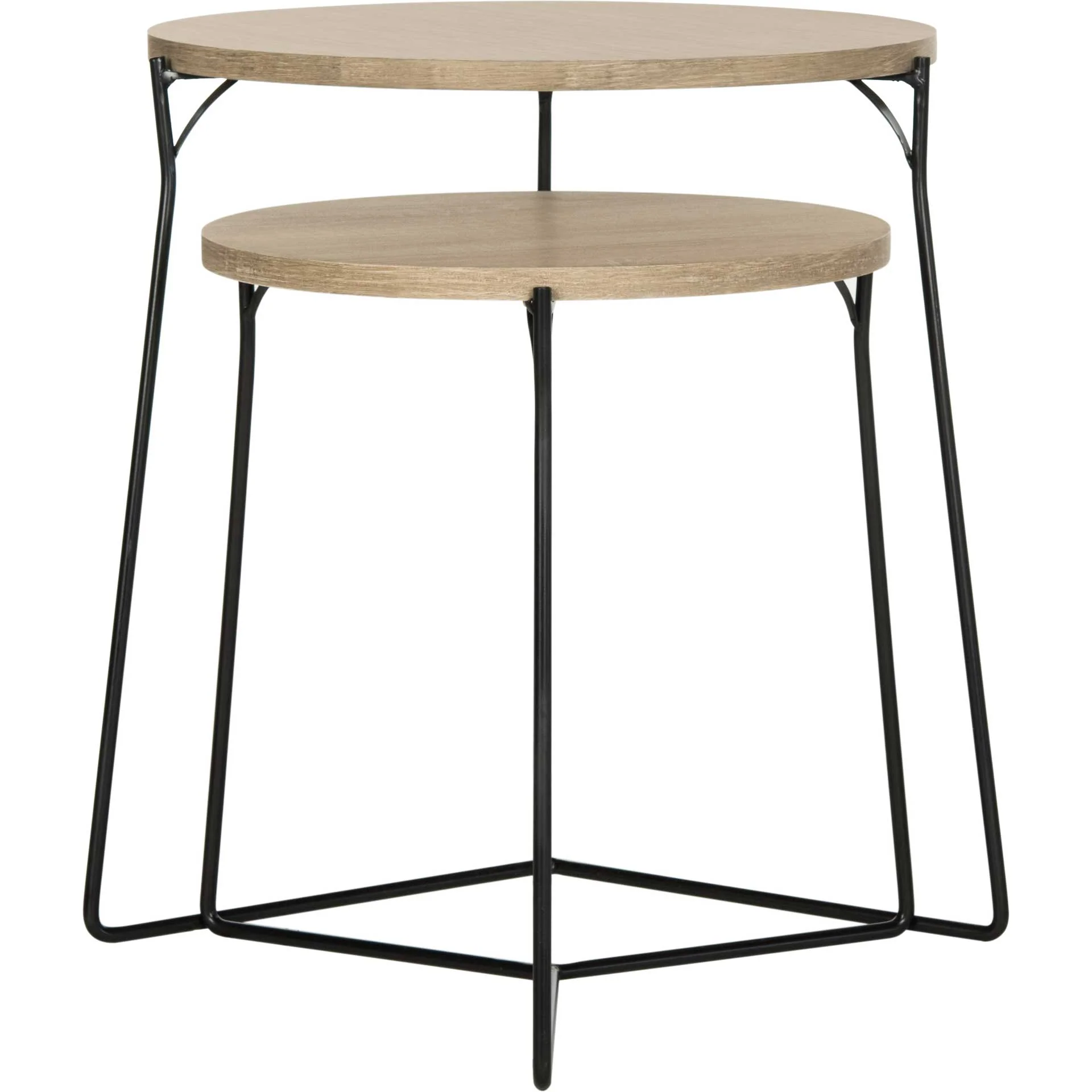 Rylan Stacking End Table Light Oak/Black - Image 2