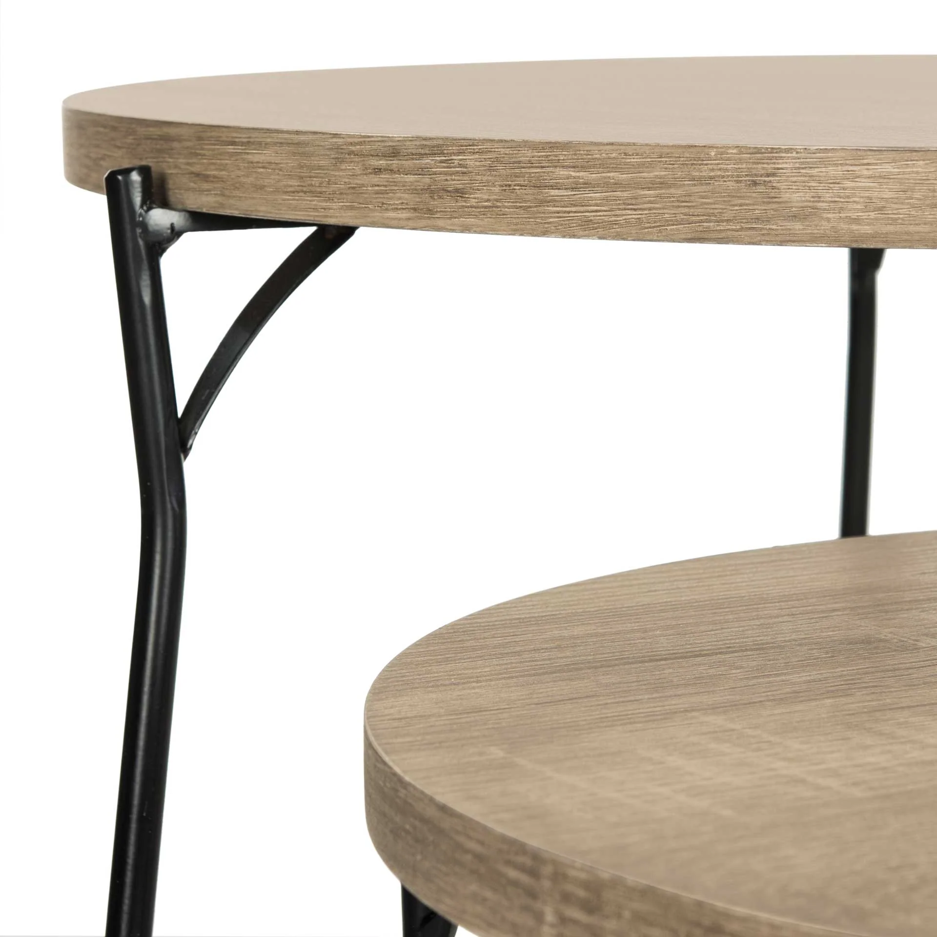 Rylan Stacking End Table Light Oak/Black - Image 4