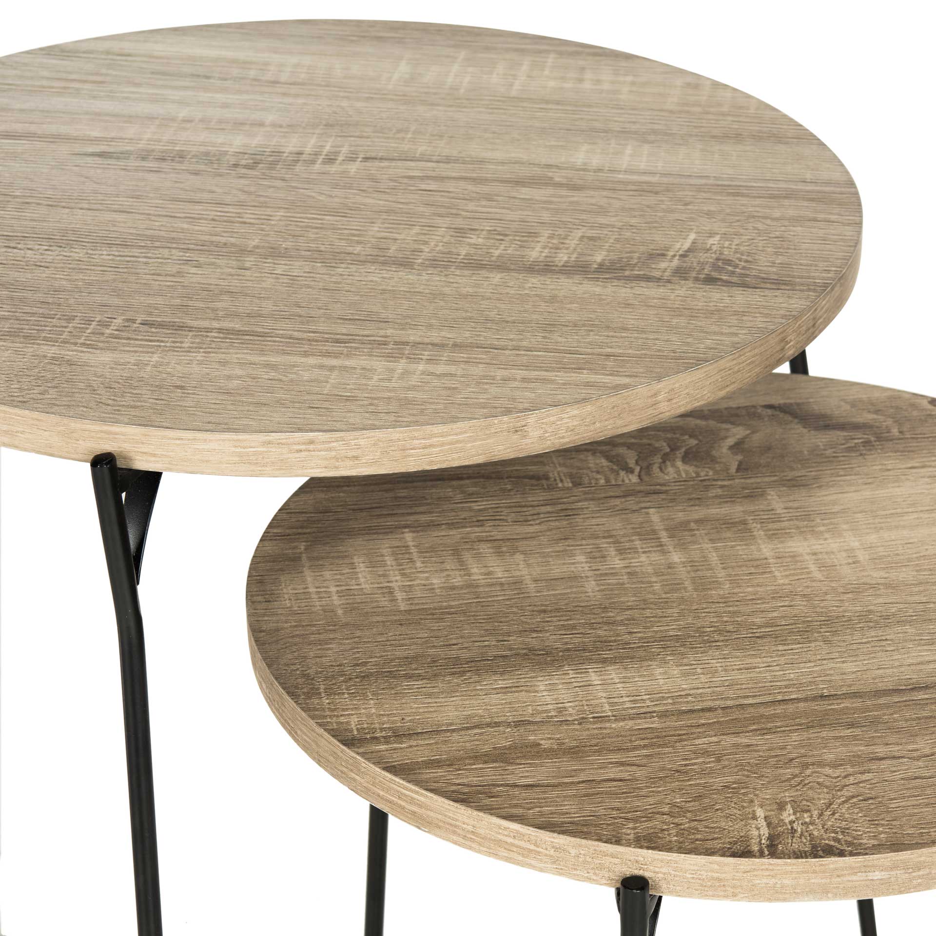 Rylan Stacking End Table Light Oak/Black - Image 5