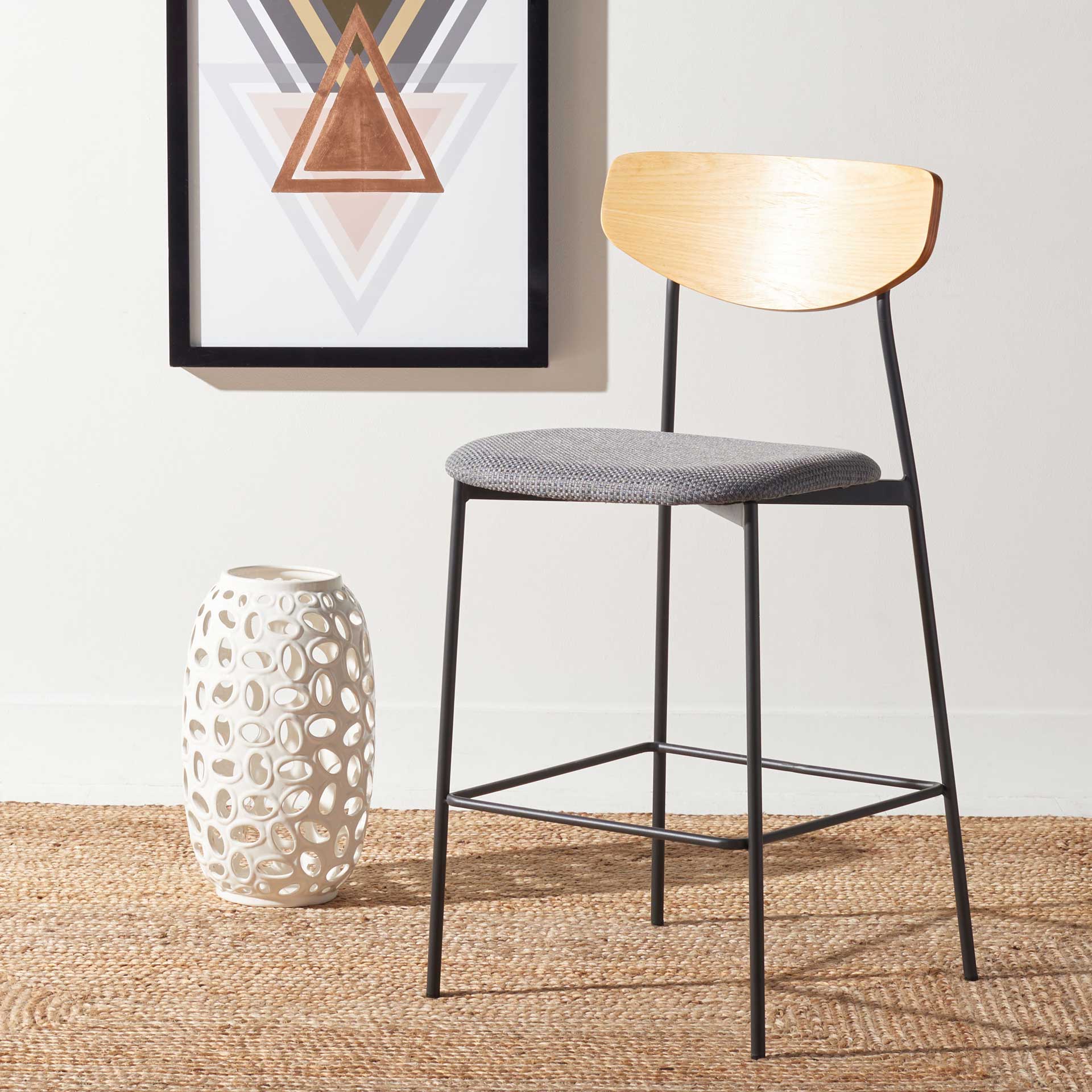 Ryne Bar Stool Oak/Gray - Image 8