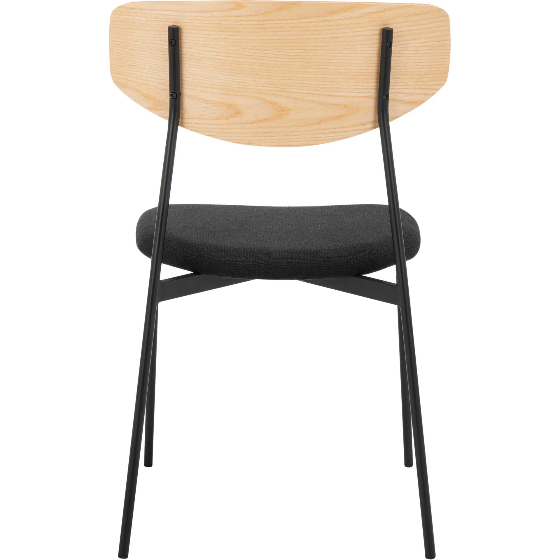 Ryne Dining Chair Oak/Black (Set of 2) - Image 4
