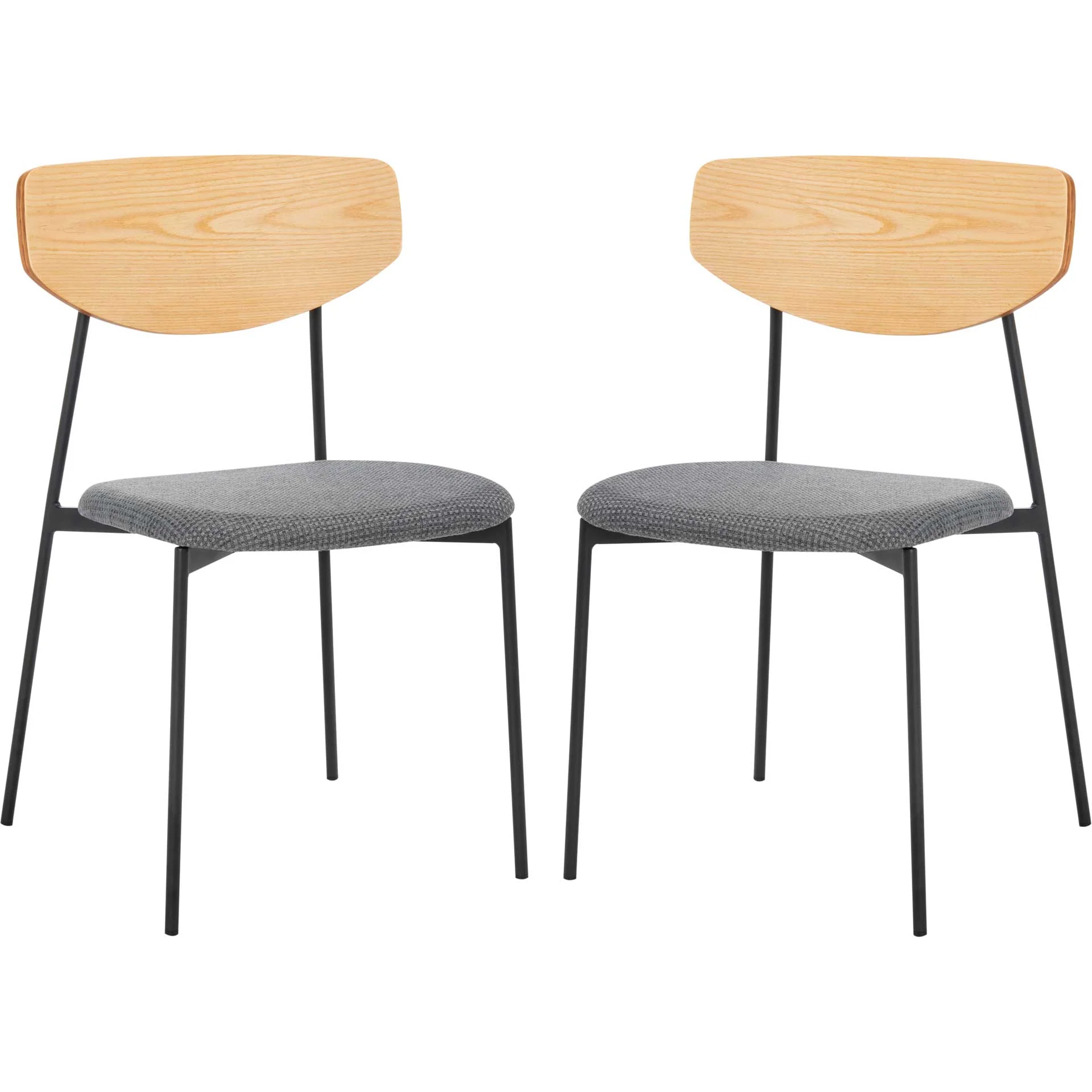 Ryne Dining Chair Oak/Gray (Set of 2) - Image 2