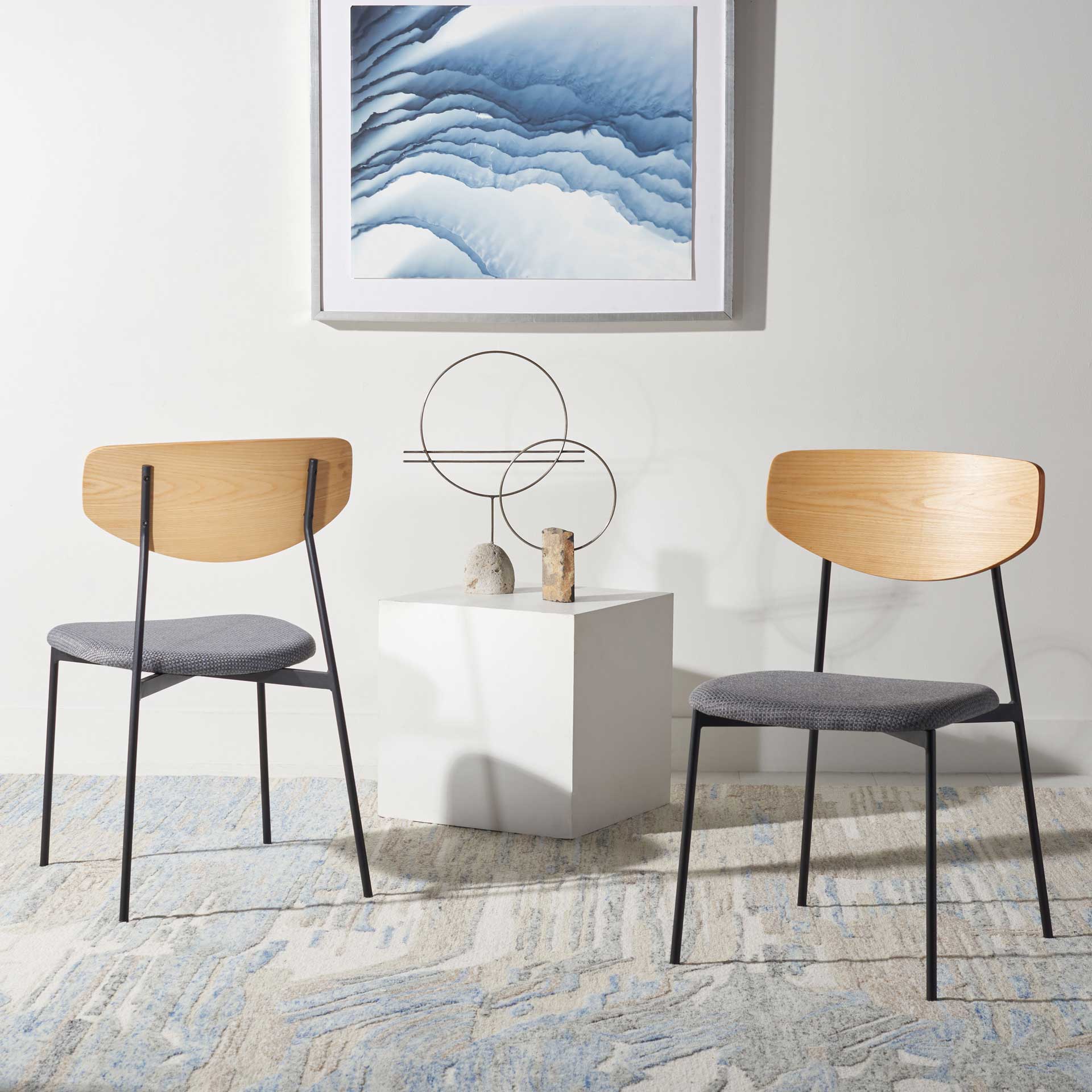 Ryne Dining Chair Oak/Gray (Set of 2) - Image 5