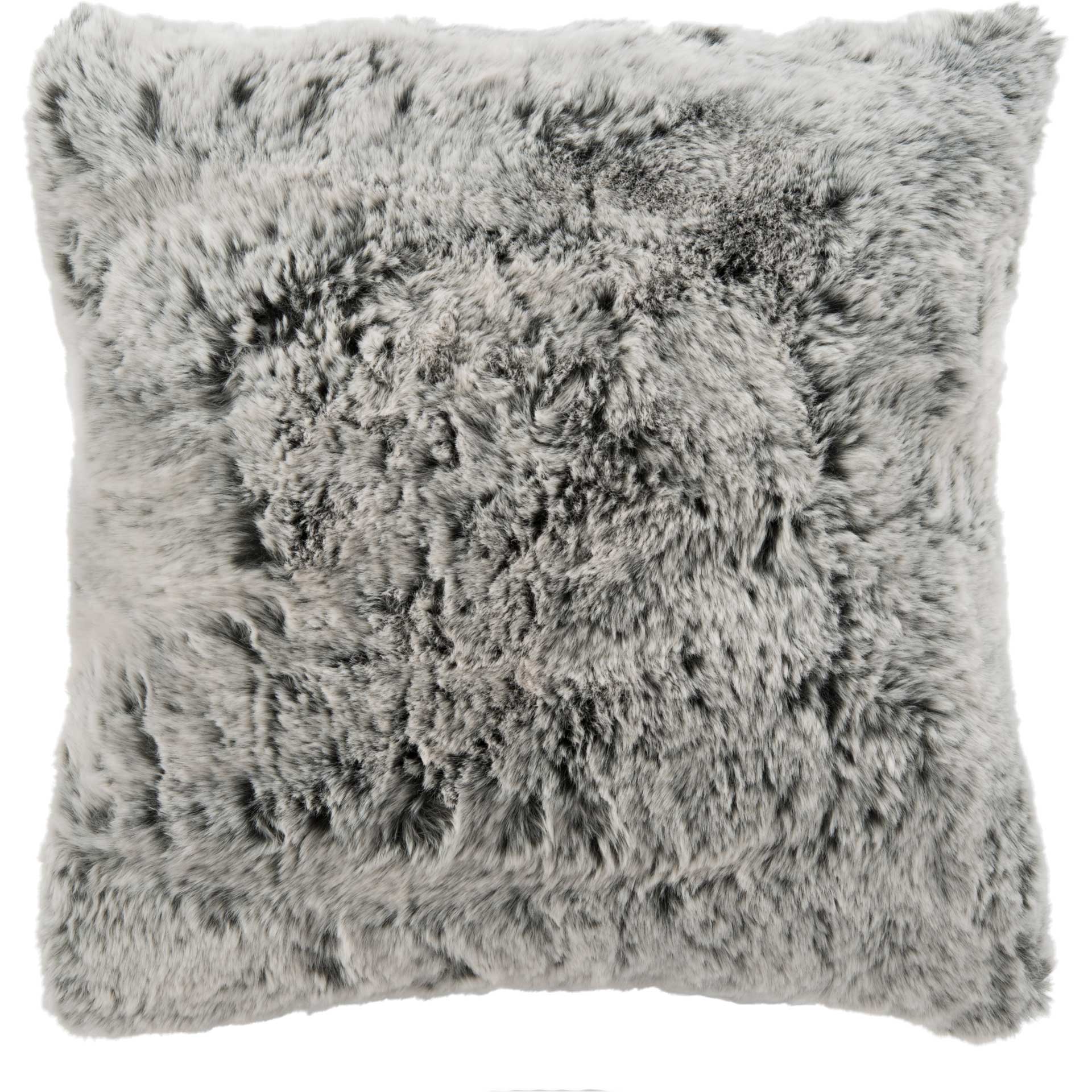 Saanvi Faux Fur Pillow Gray/Blue - Image 2