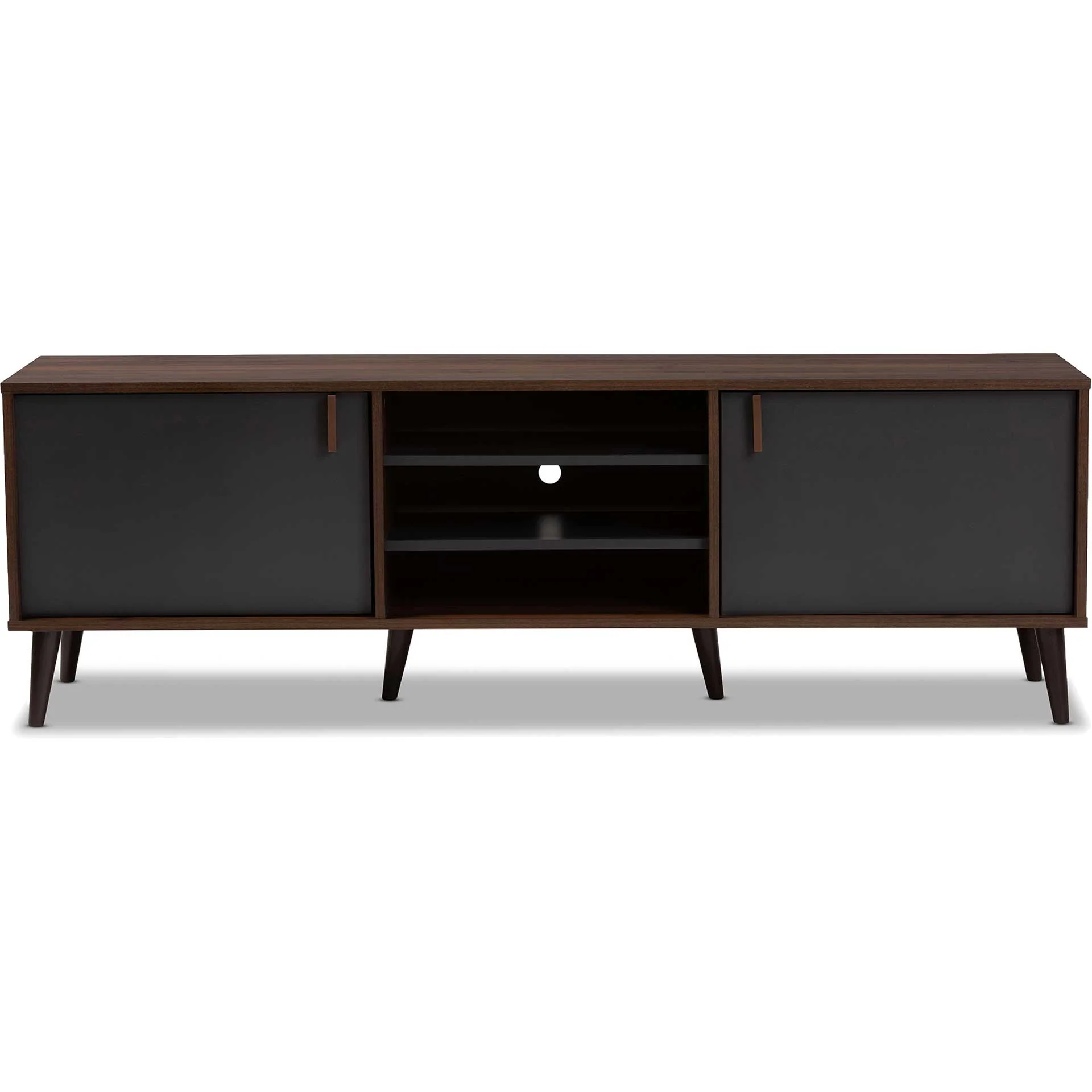 Sabastian TV Stand Walnut/Dark Gray - Image 2
